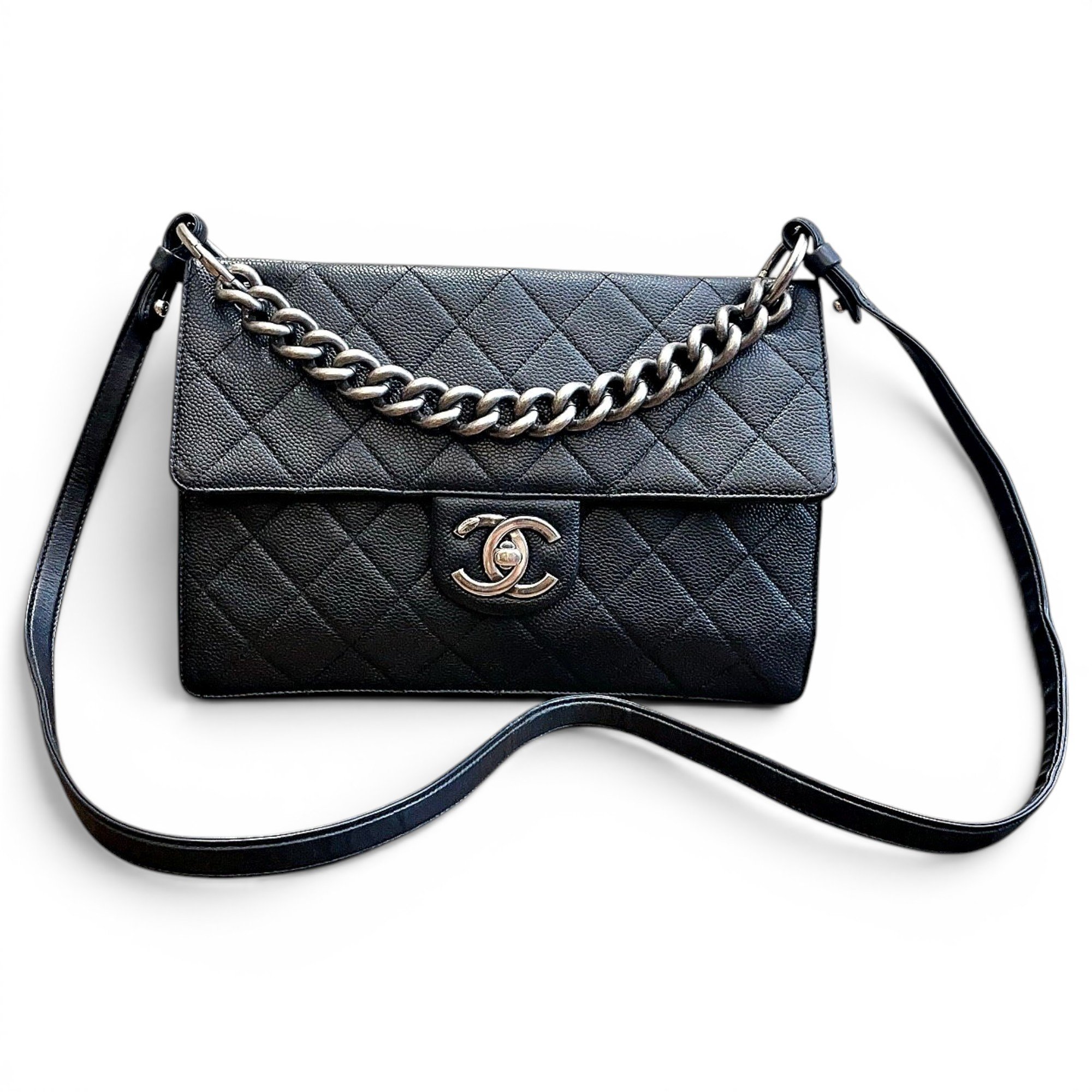 Trendy CC Flap leather handbag