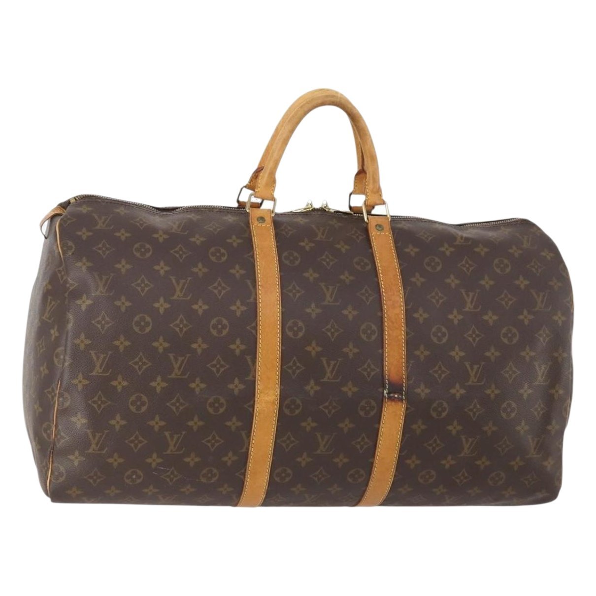 Keepall leather travel bag
