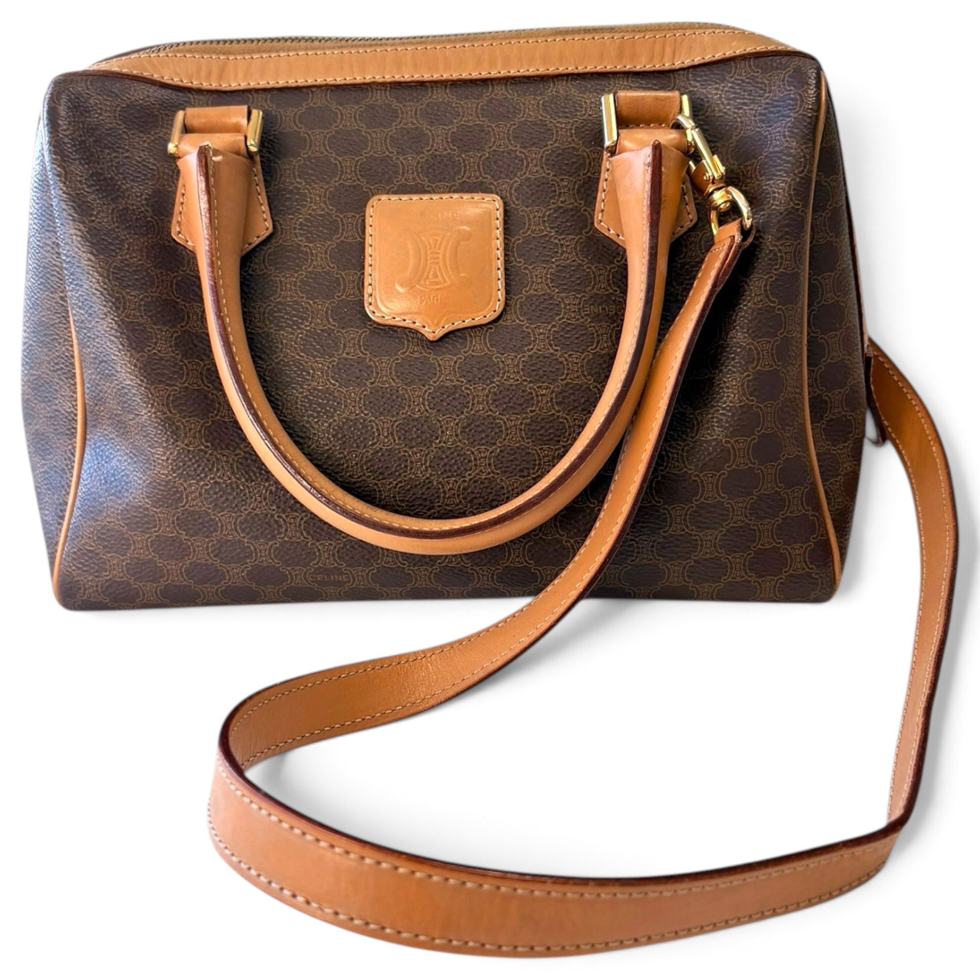 Leather bowling bag