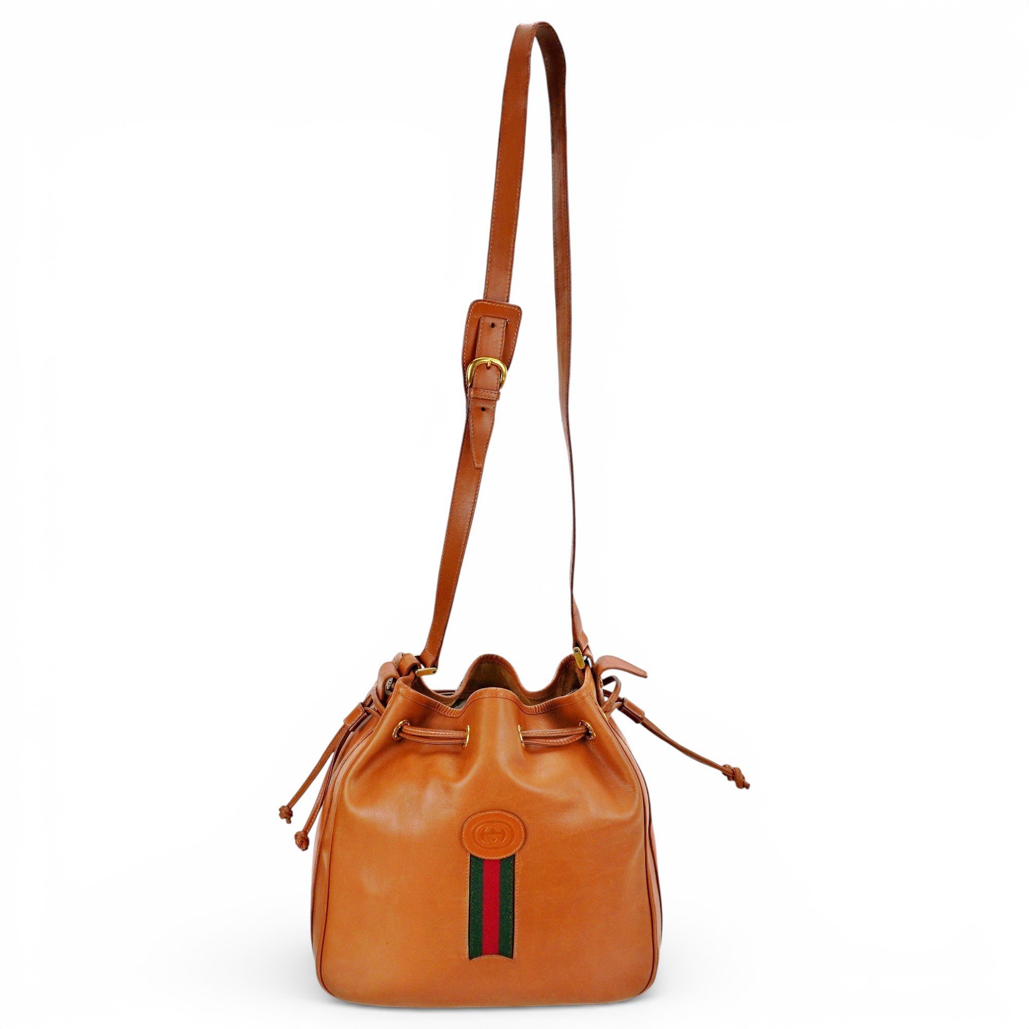Ophidia Bucket leather crossbody bag