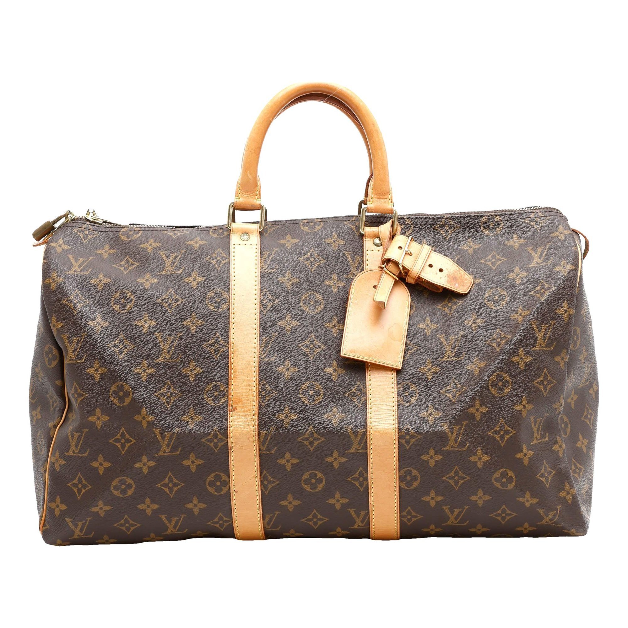 Keepall leather travel bag