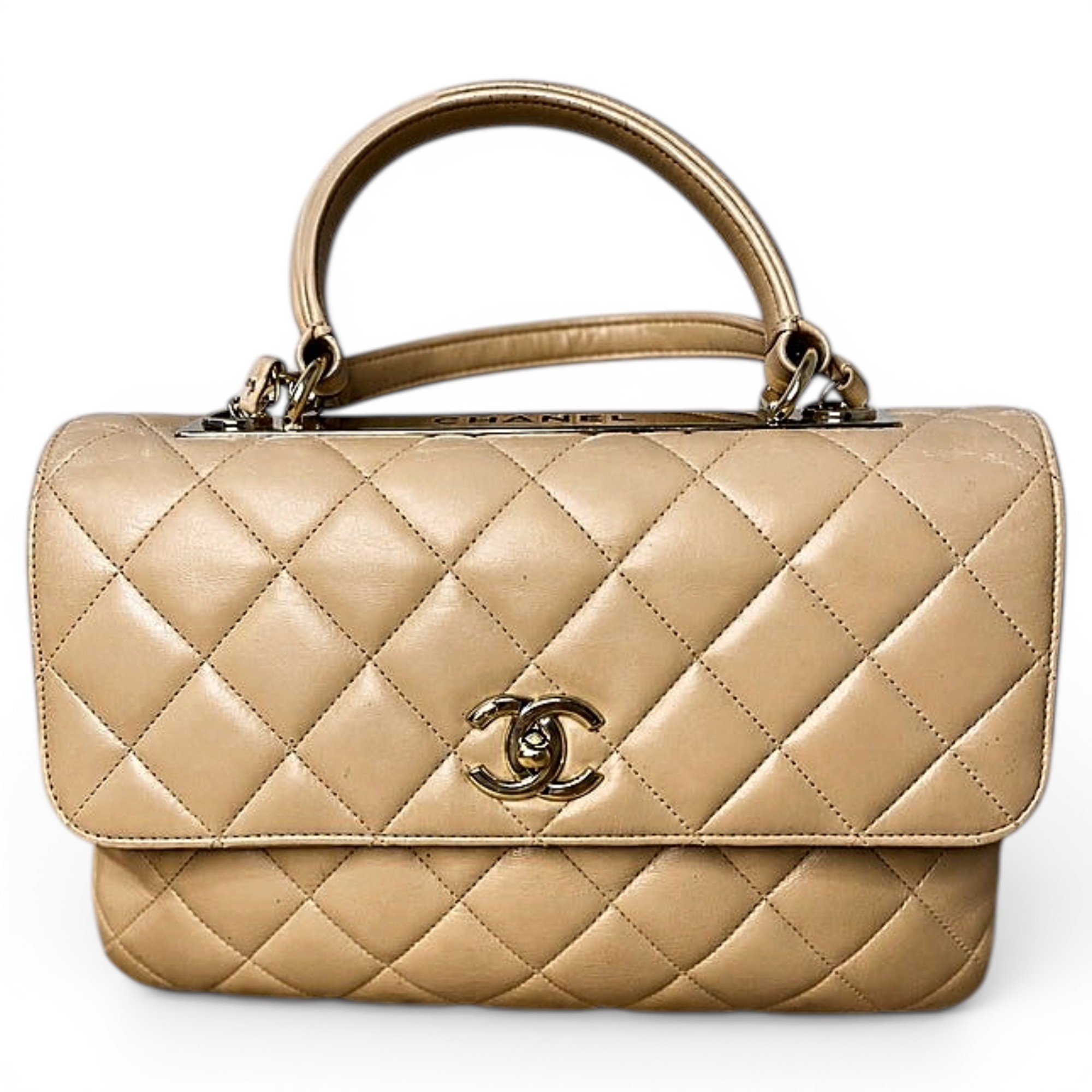 Trendy CC Flap leather handbag