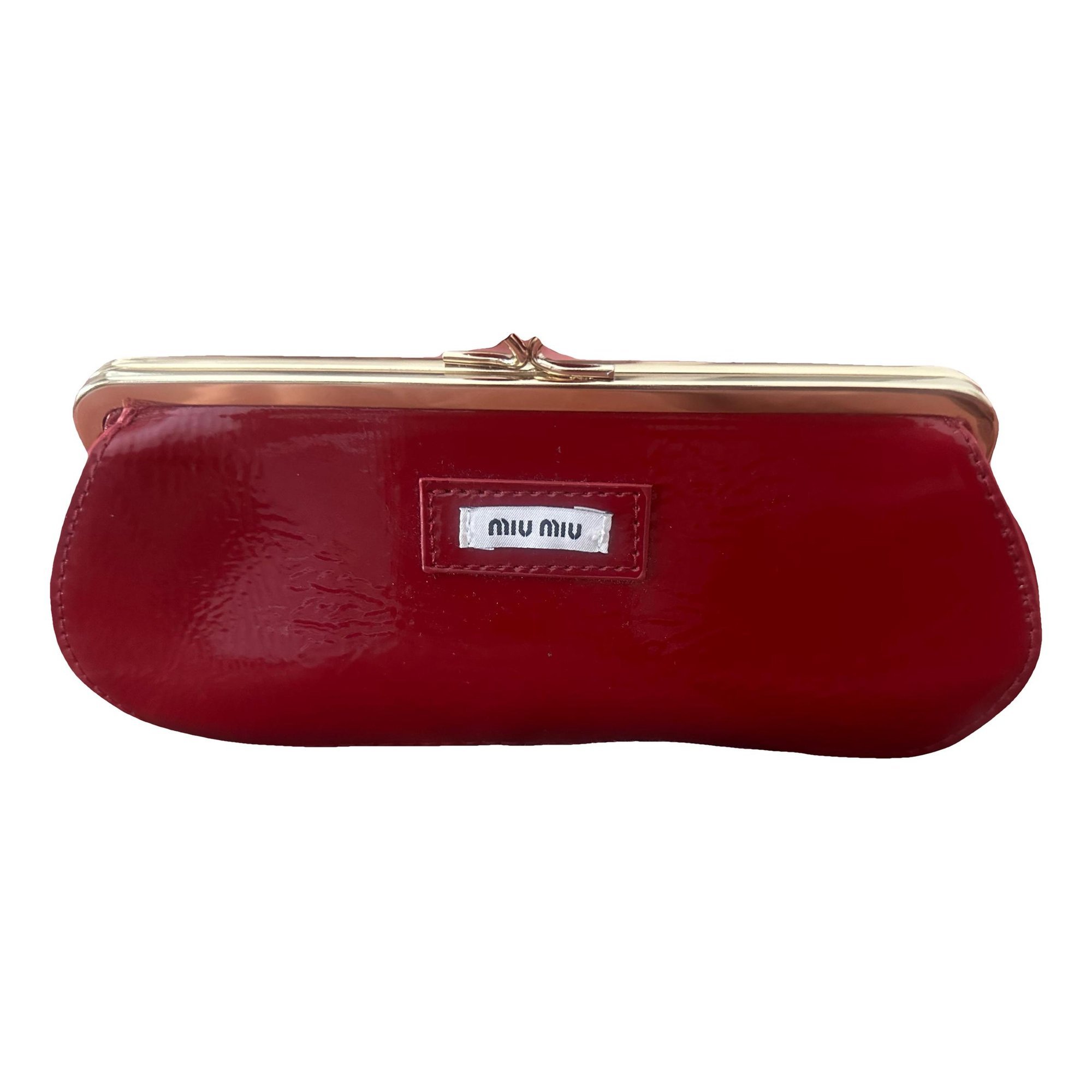 Patent leather clutch bag