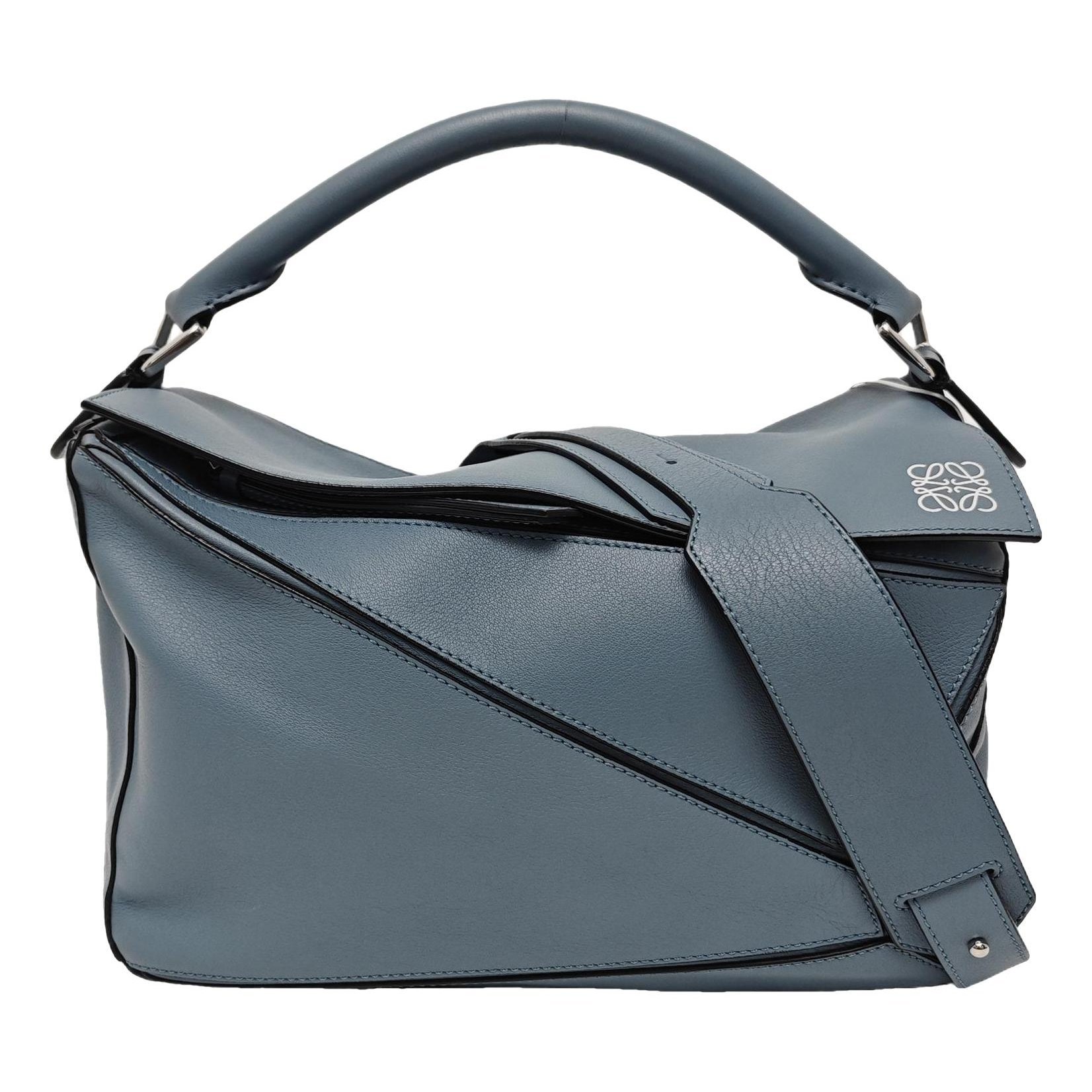 Puzzle leather handbag