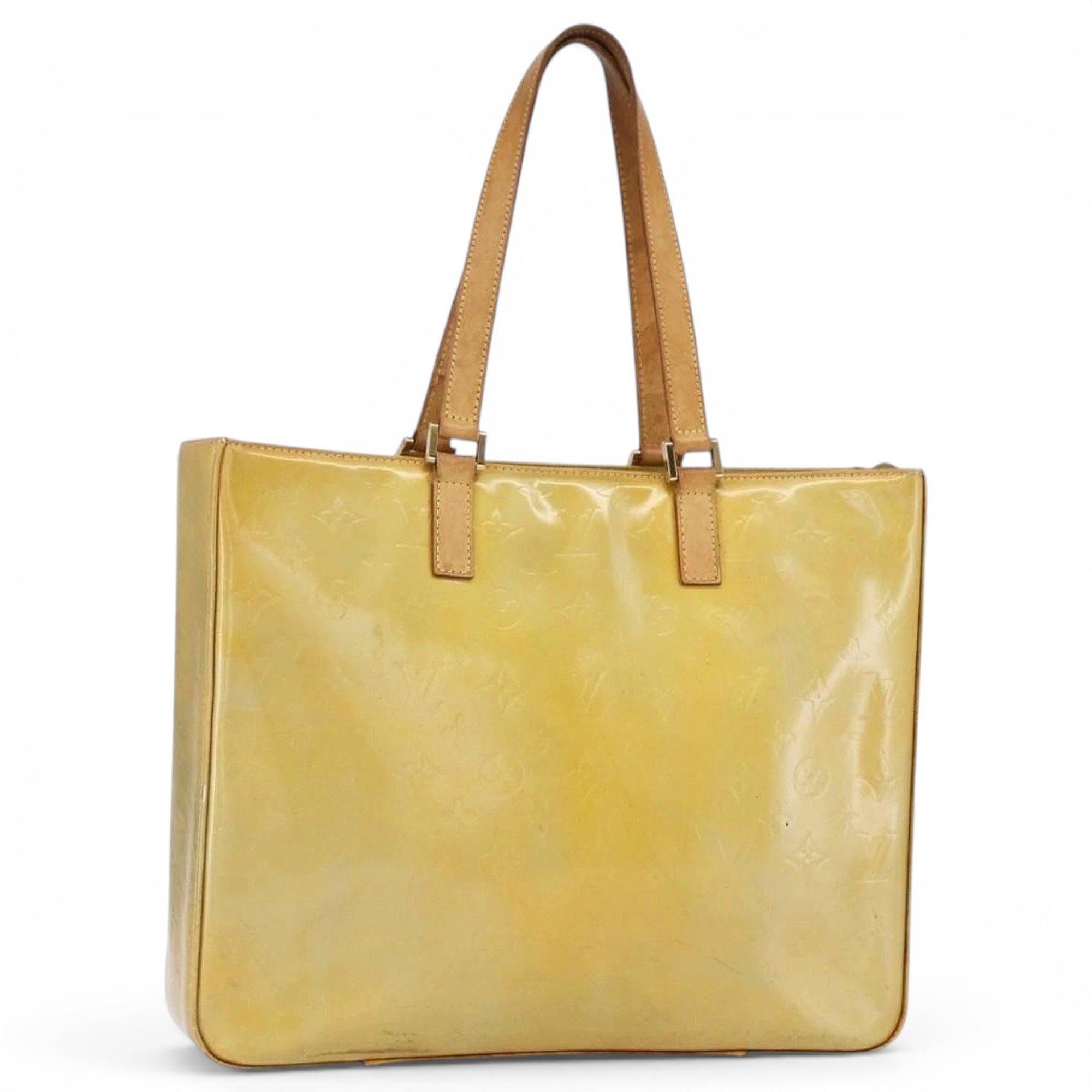Patent leather tote