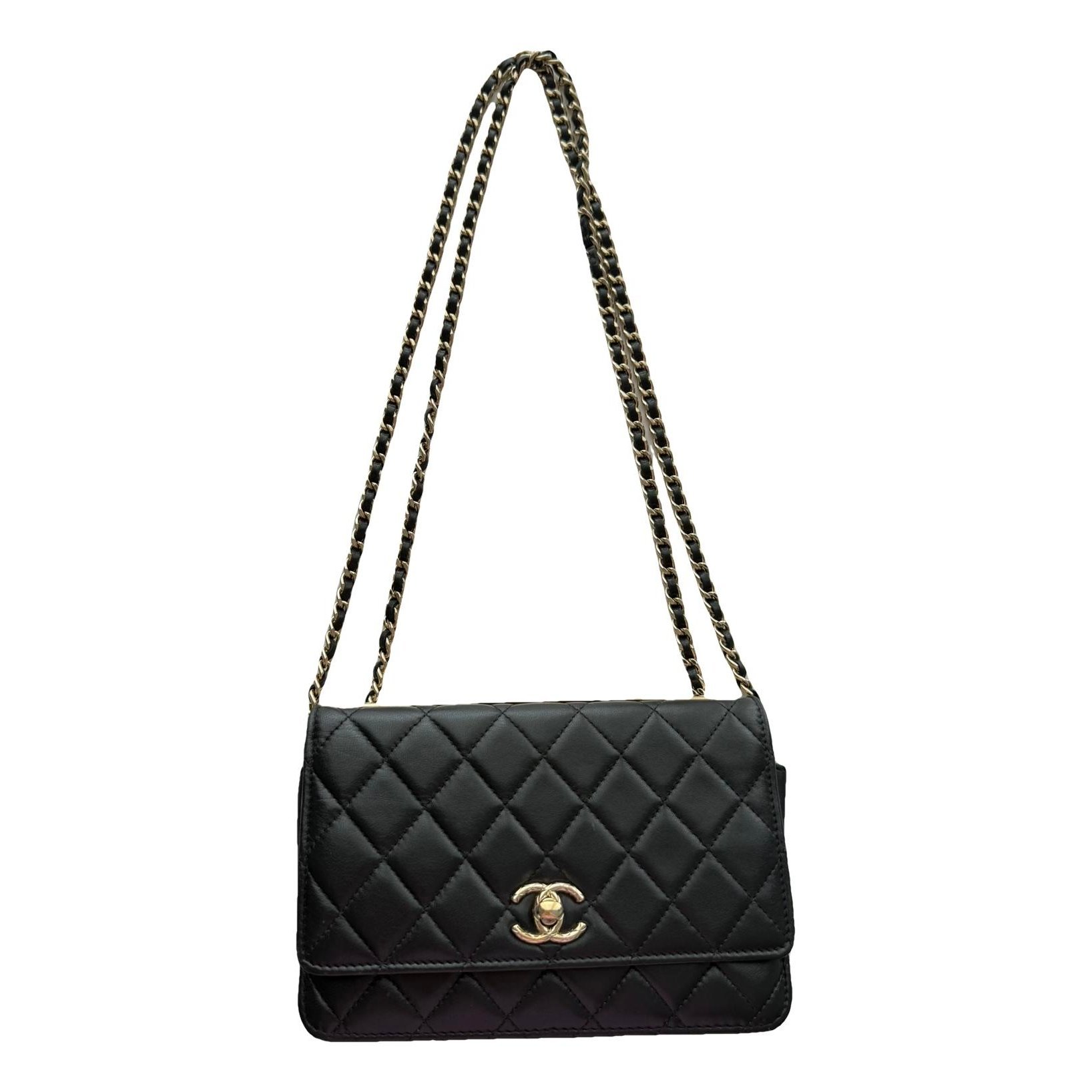 Trendy CC Wallet on Chain leather crossbody bag