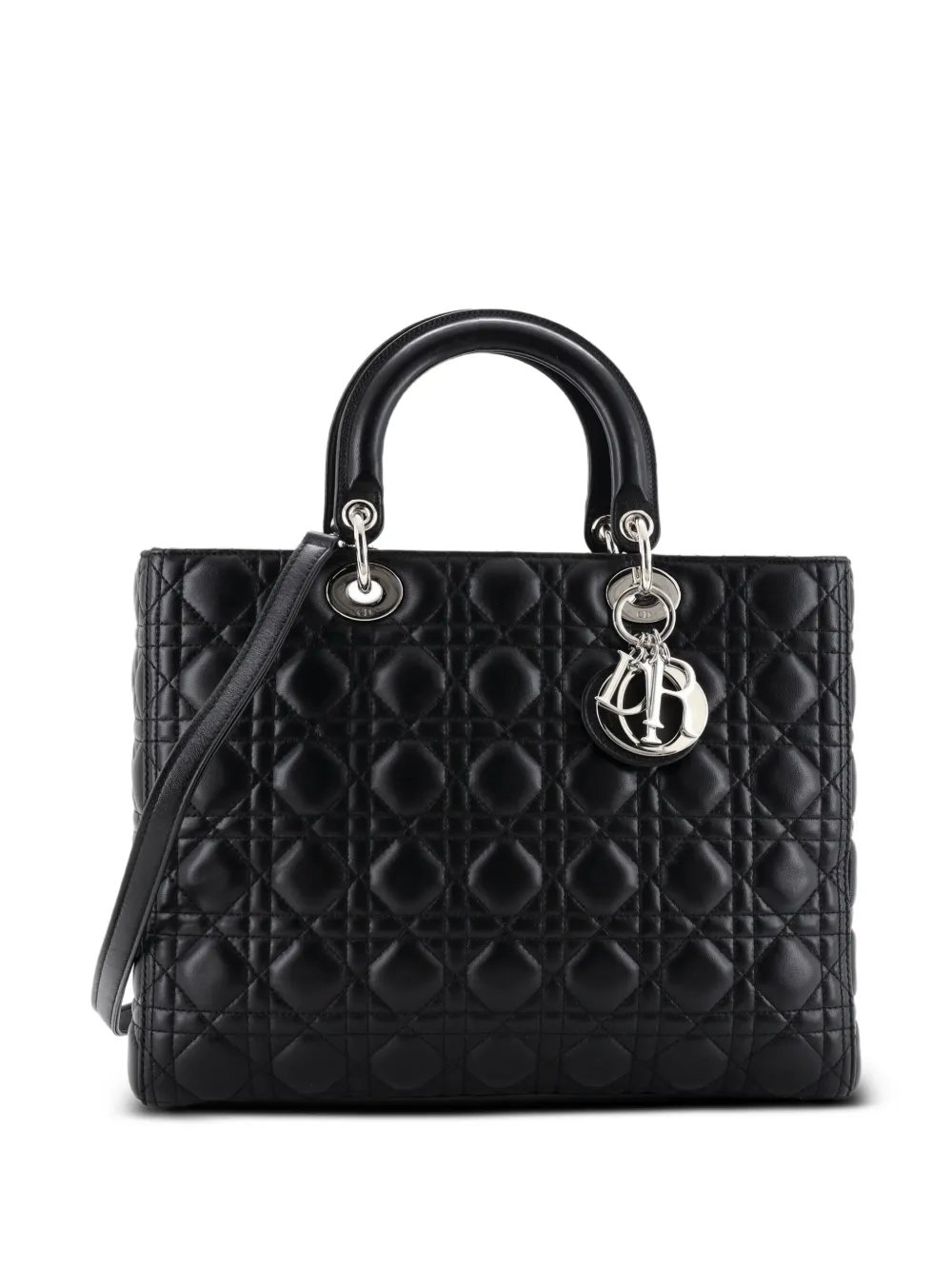 Dior Vintage Lady Dior Bag Cannage Quilt Lambskin Large satchel