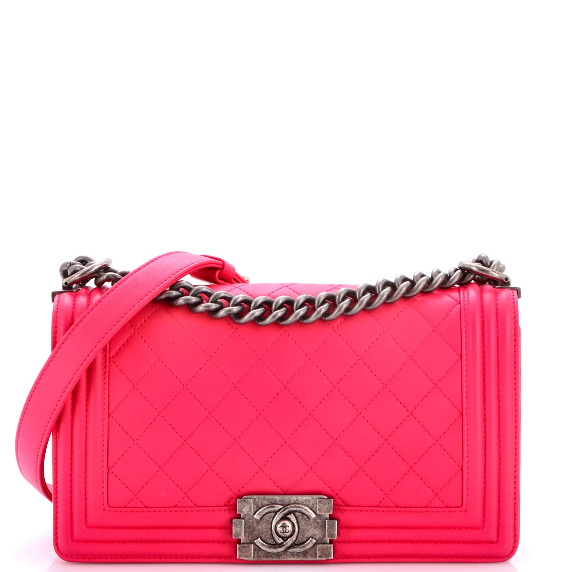 Boy Flap Bag Quilted Lambskin Old Medium