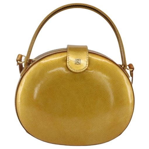 Anagram patent leather handbag
