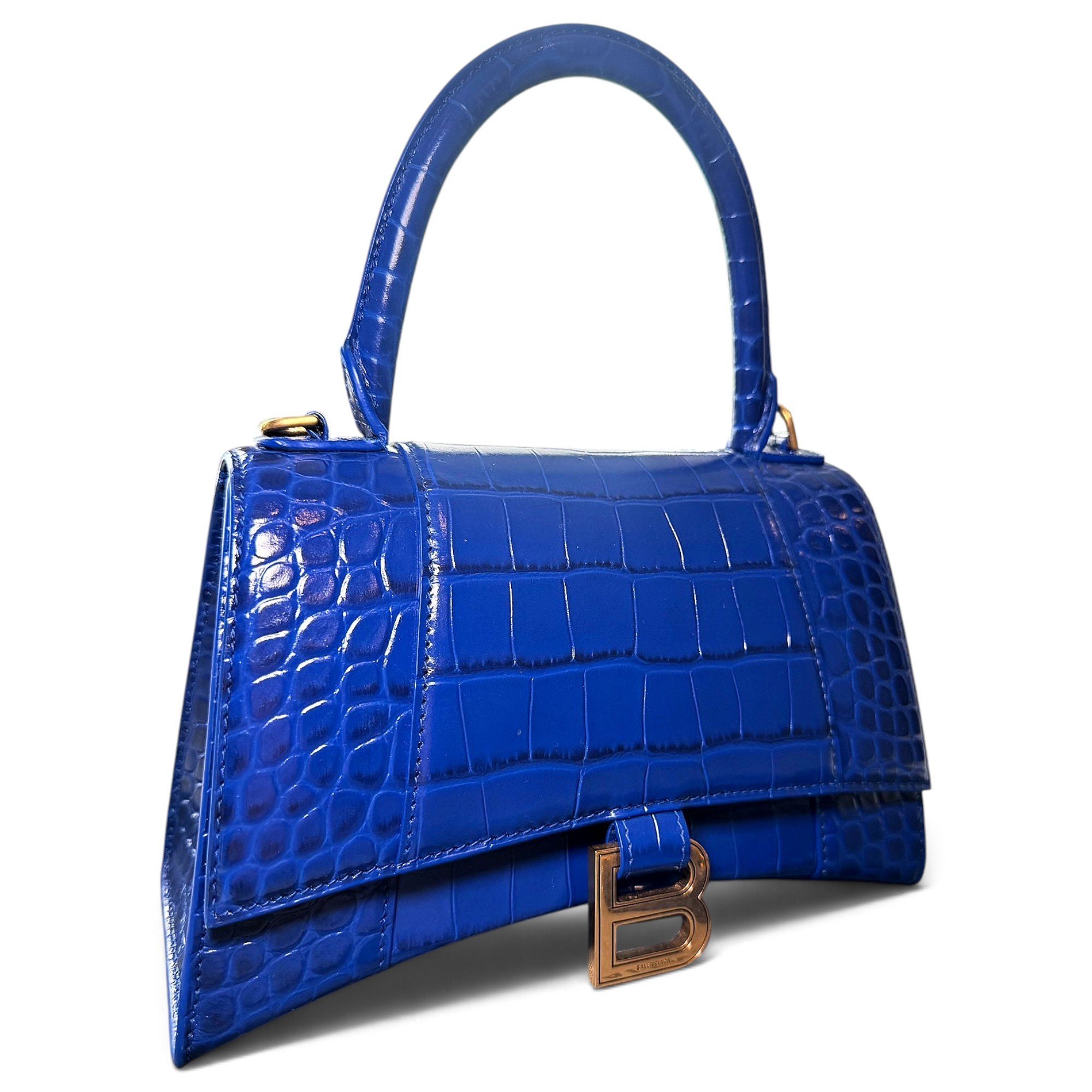 Hourglass leather crossbody bag
