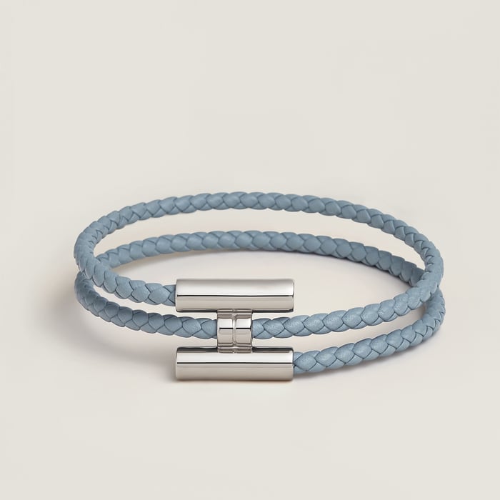 Bleu Lin Tournis Tresse Bracelet