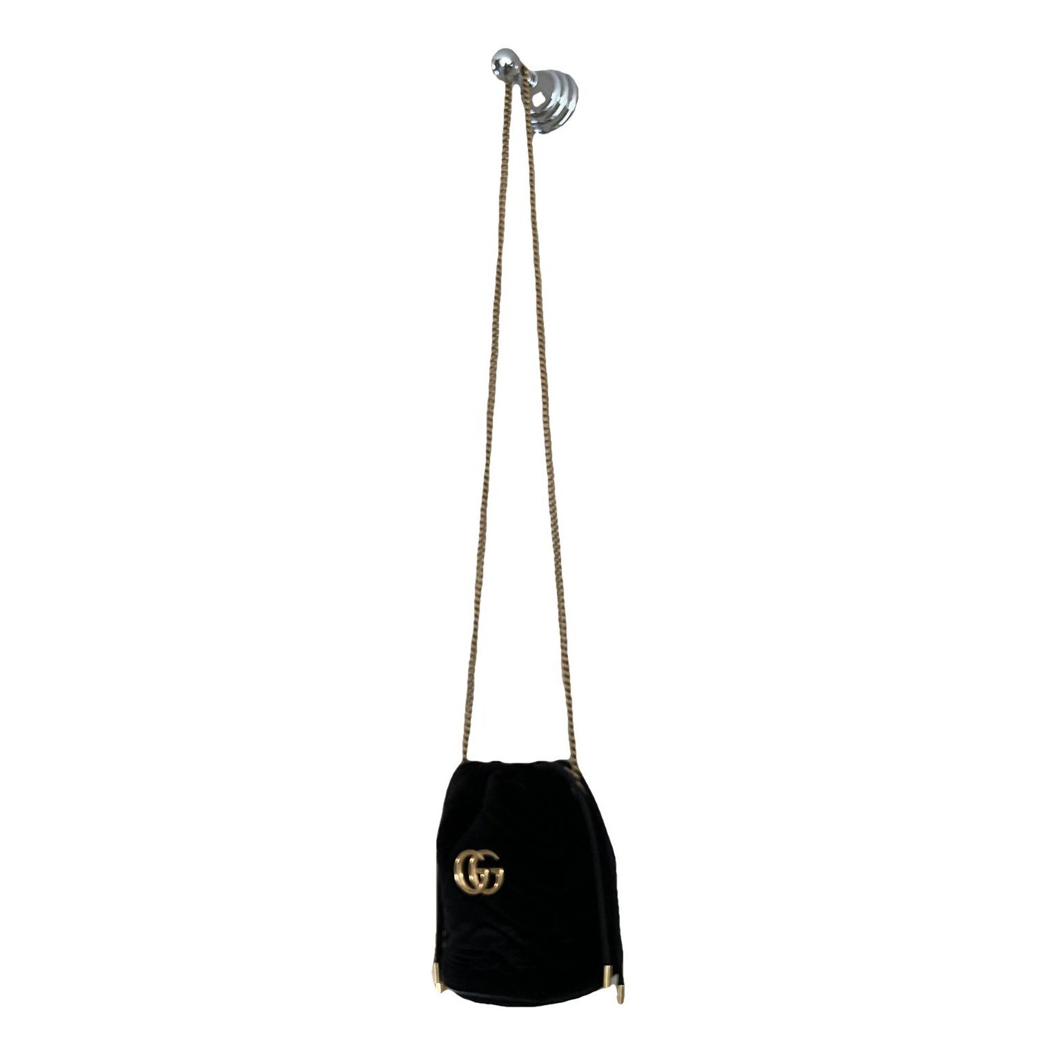 GG Marmont Chain Bucket velvet crossbody bag