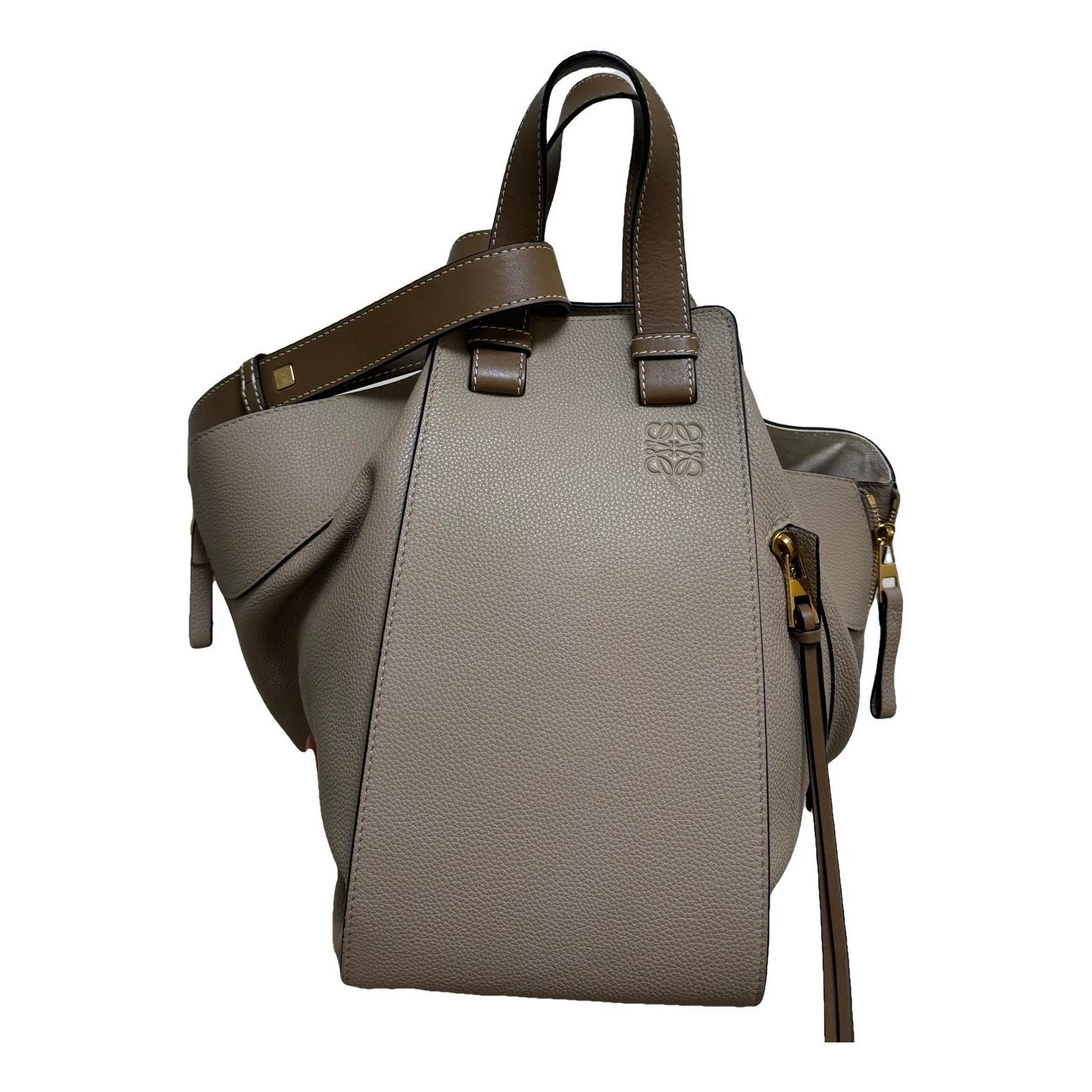 Hammock leather handbag