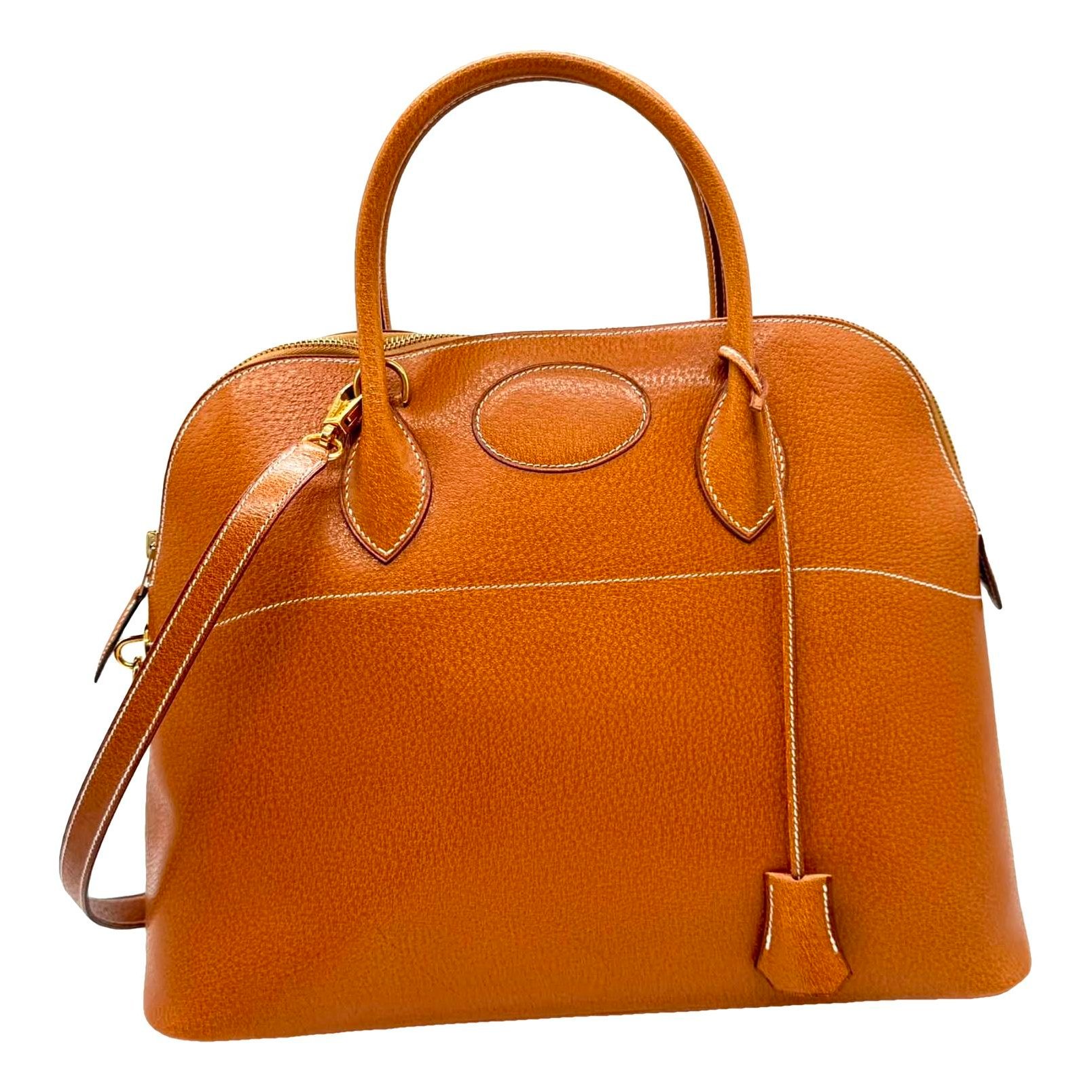 Hermes Bolide 27 Handbag Gold 1994