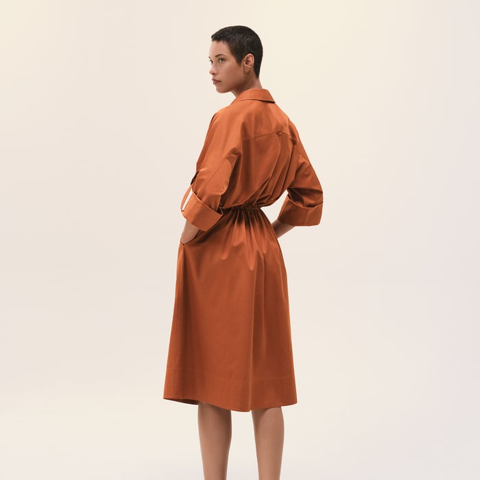 Marron Muscavado Shirt Dress