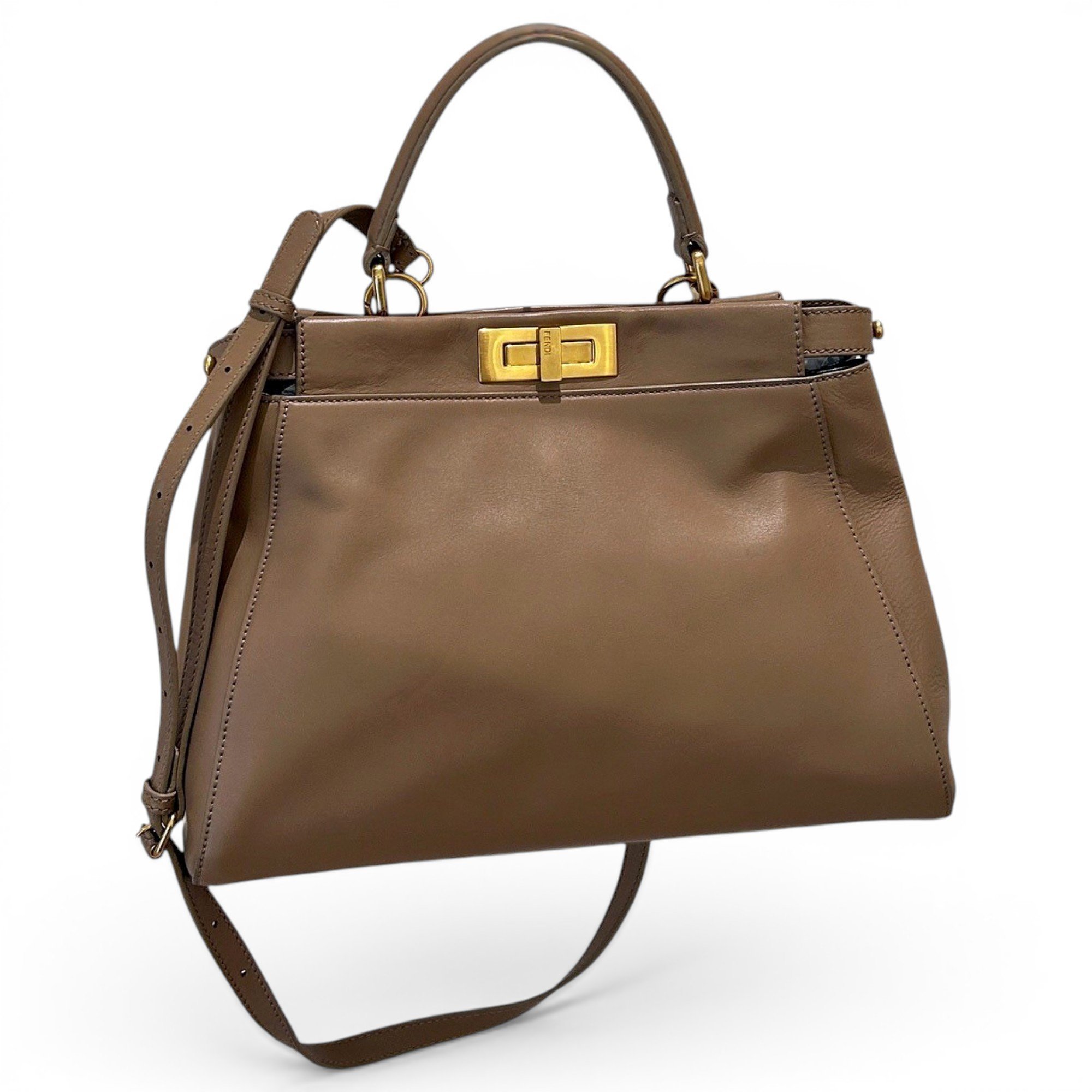 Peekaboo leather handbag