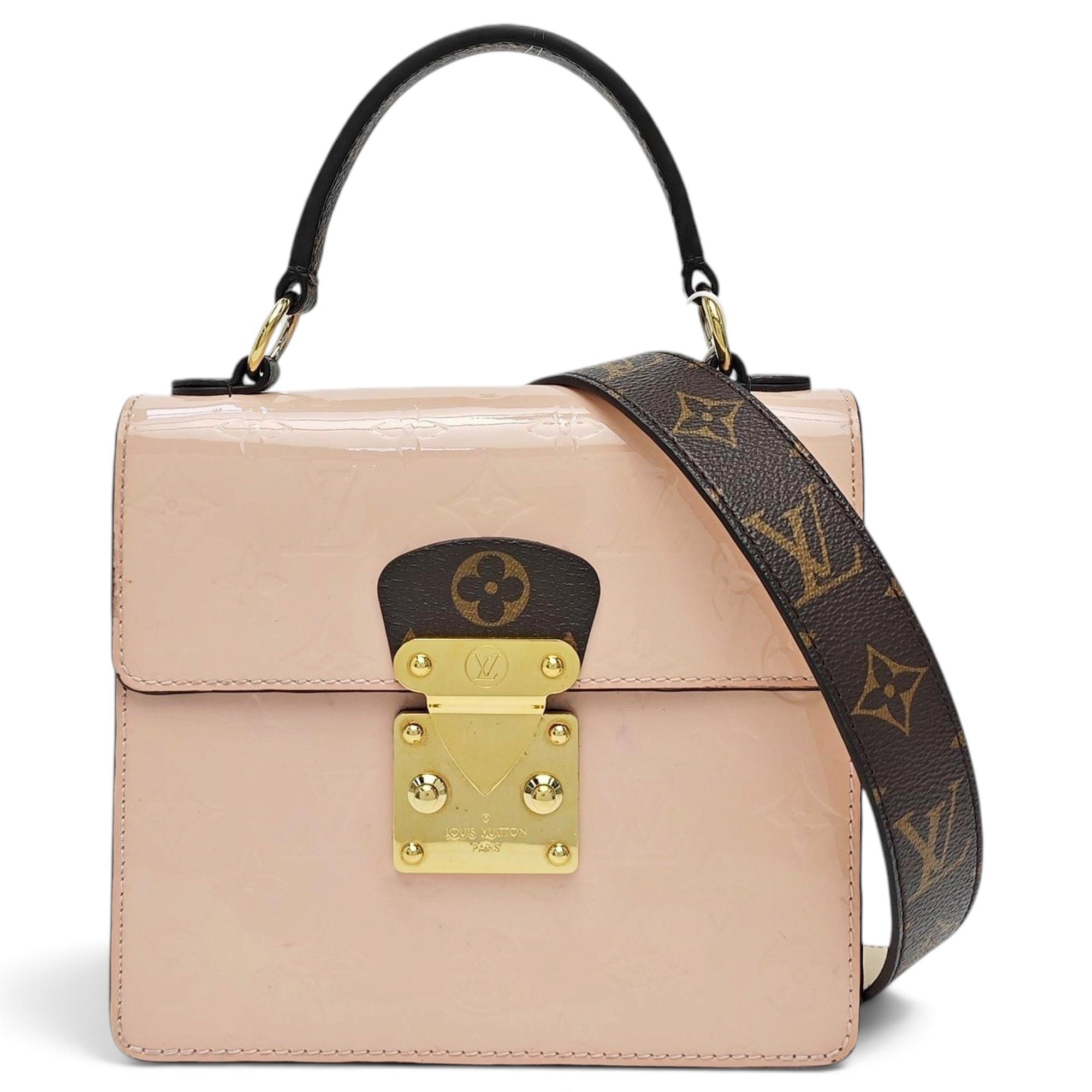 Spring street patent leather handbag