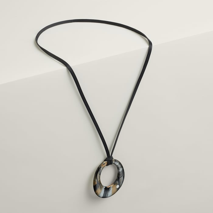 Orfèvre Noir Stellaire Marbling Pendant