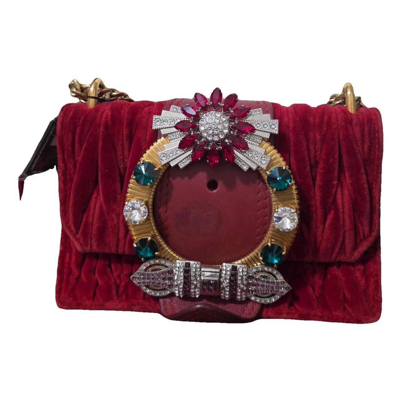 Miu Lady velvet handbag