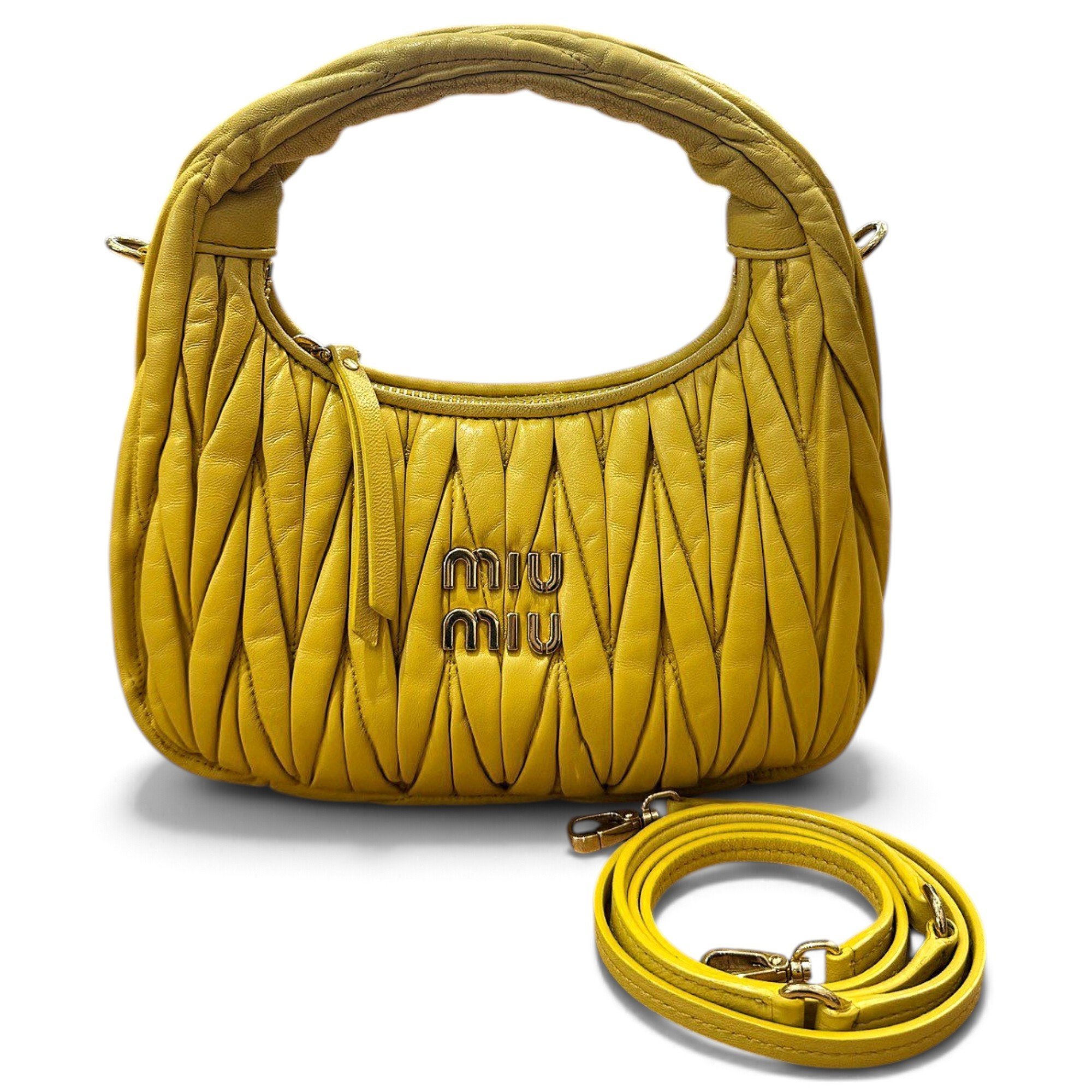 Miu Wander leather handbag