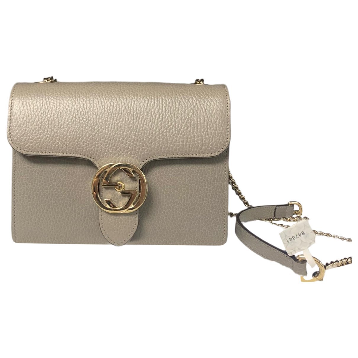 Interlocking leather handbag