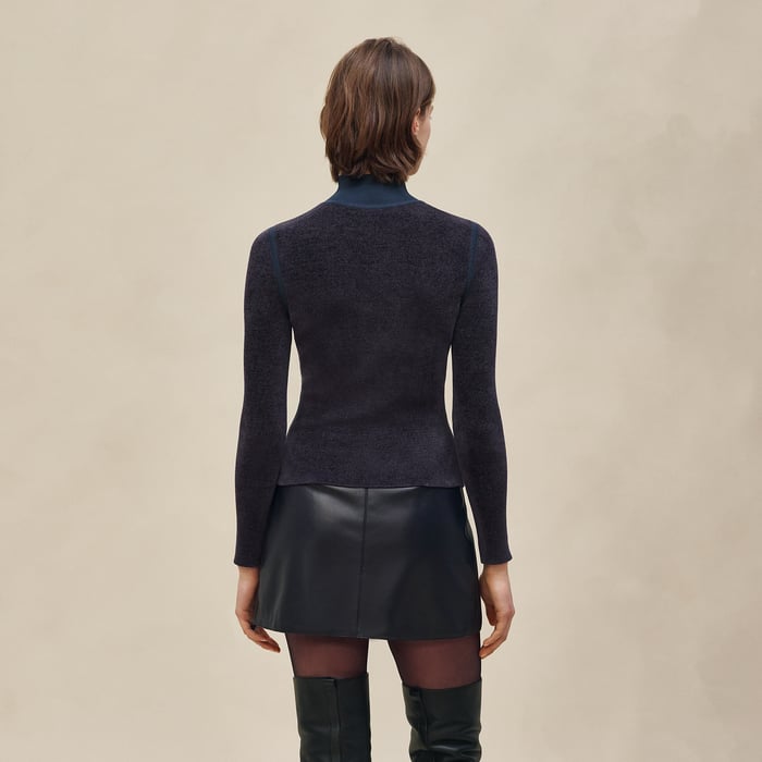 Bleu Pénombre Long-sleeve Sweater