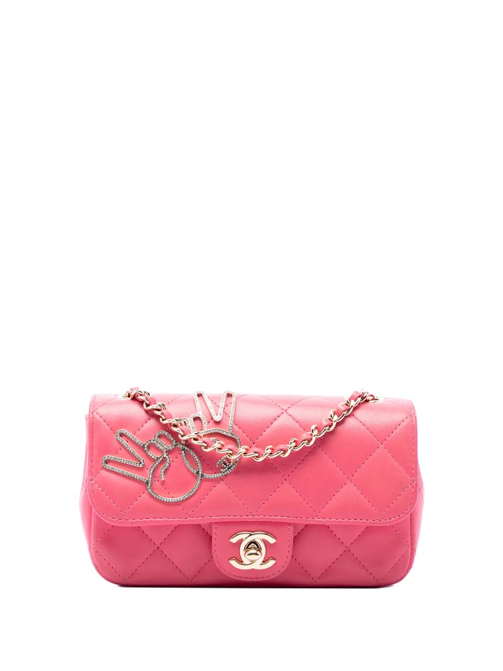 2016-2017 Extra Mini Lambskin V for Victory Flap crossbody bag