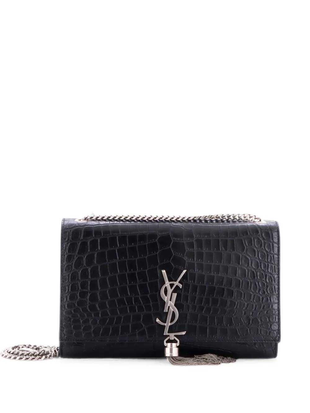 Classic Monogram Tassel Crocodile Embossed Leather Medium crossbody bag