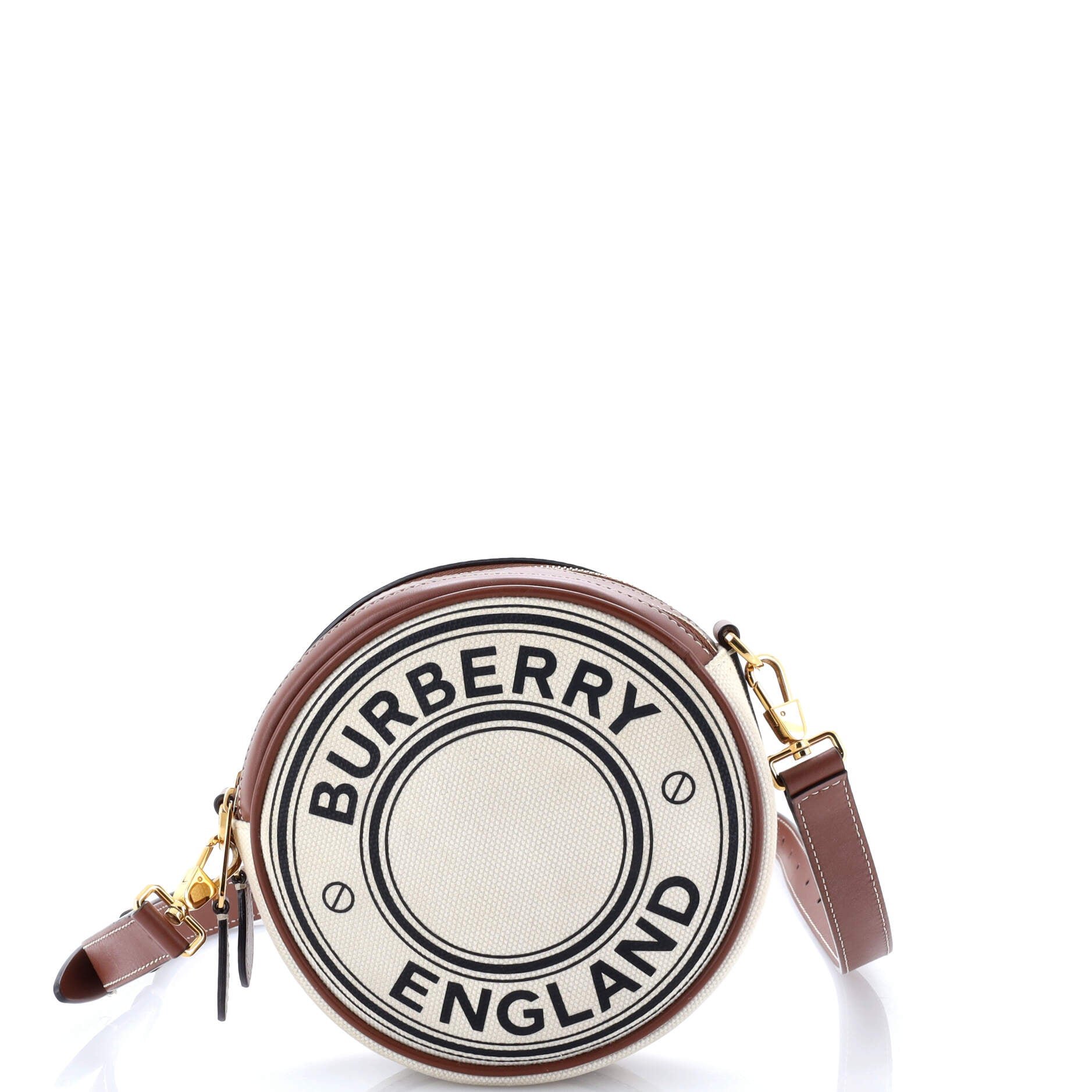 Burberry Louise Round Bag Canvas with Leather