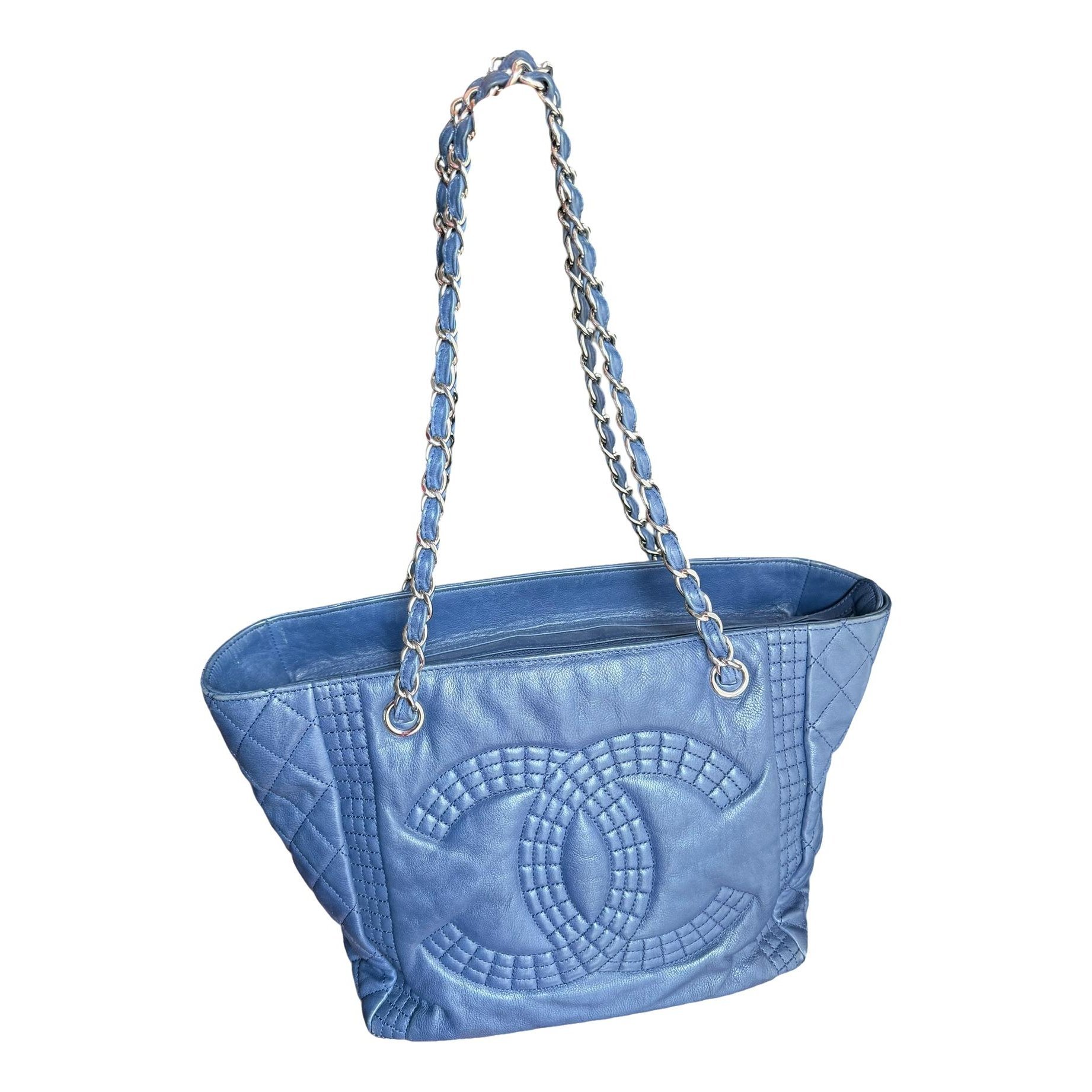 Grand shopping patent leather tote