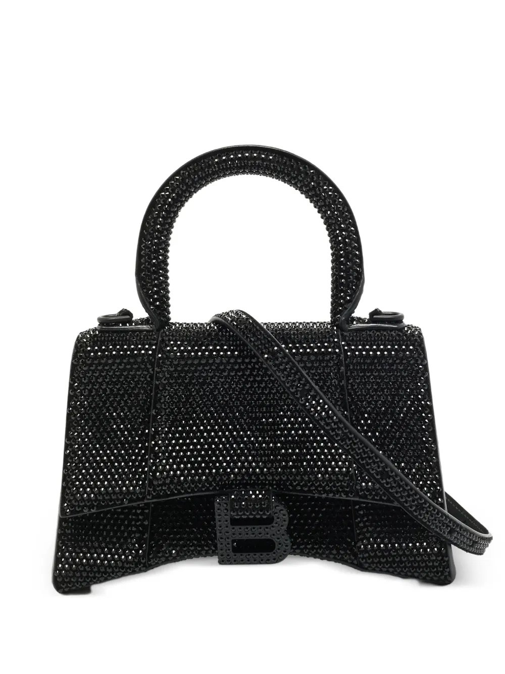 XS Hourglass crystal-embellished tote bag