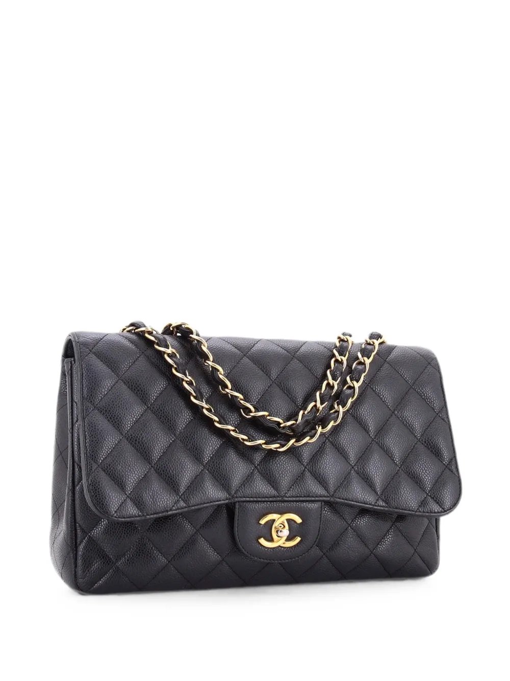 Classic Double Flap Bag Quilted Caviar Jumbo shoulder bag