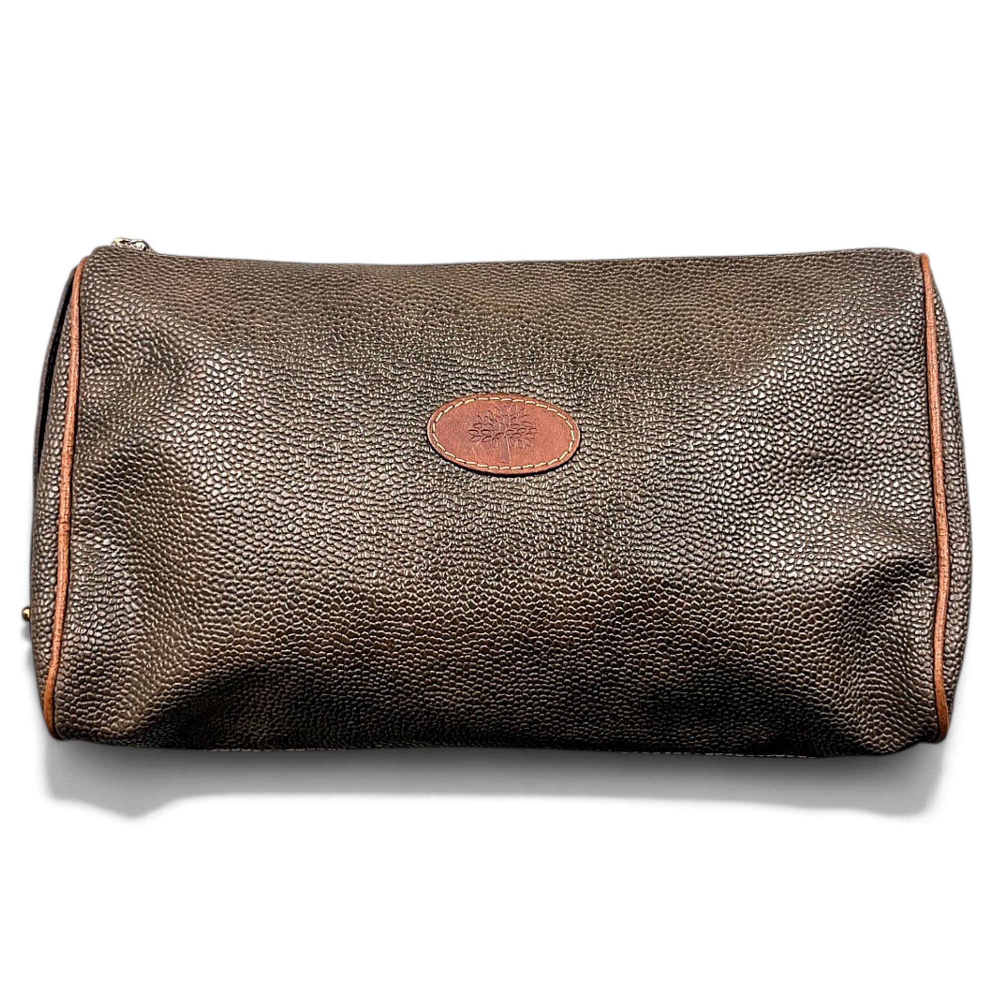 Leather clutch bag