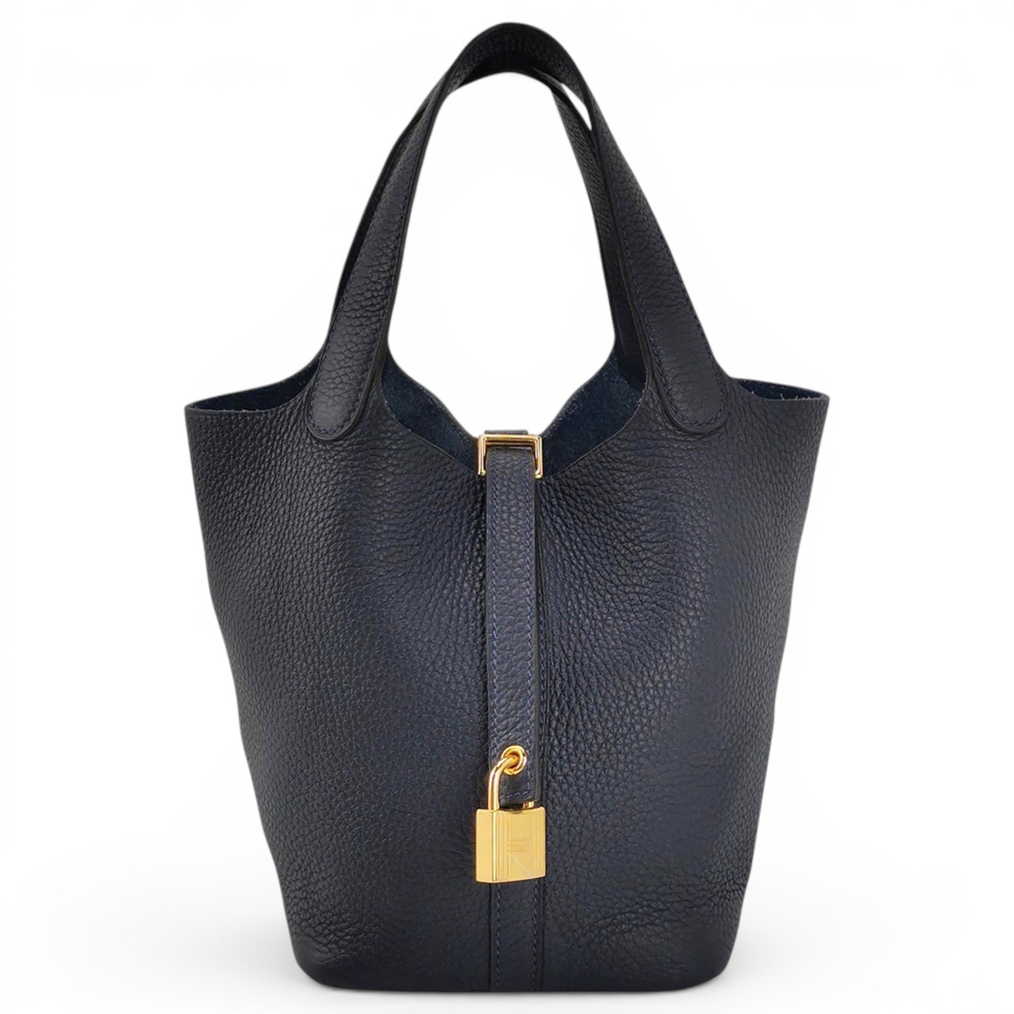 Picotin leather tote