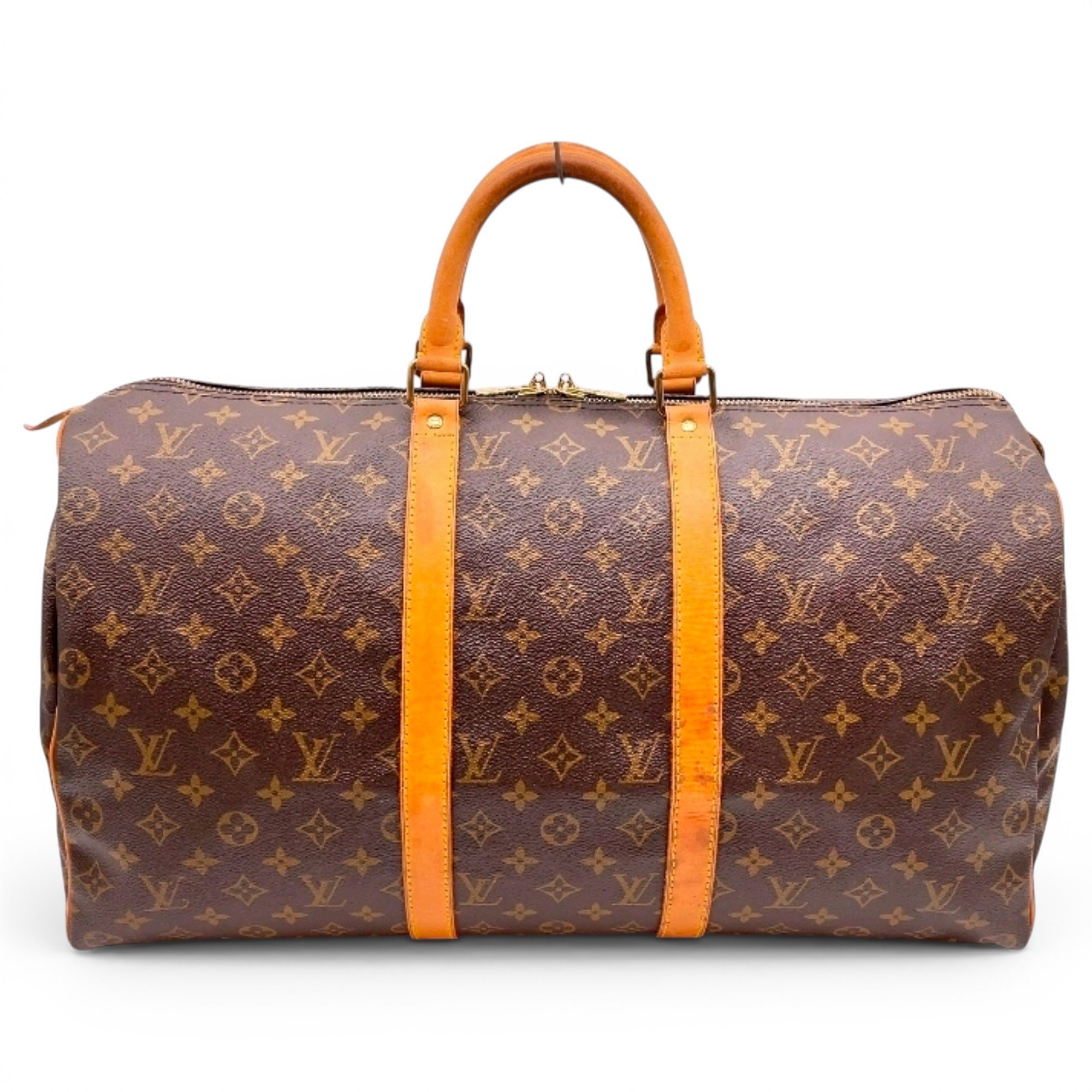 Keepall leather travel bag