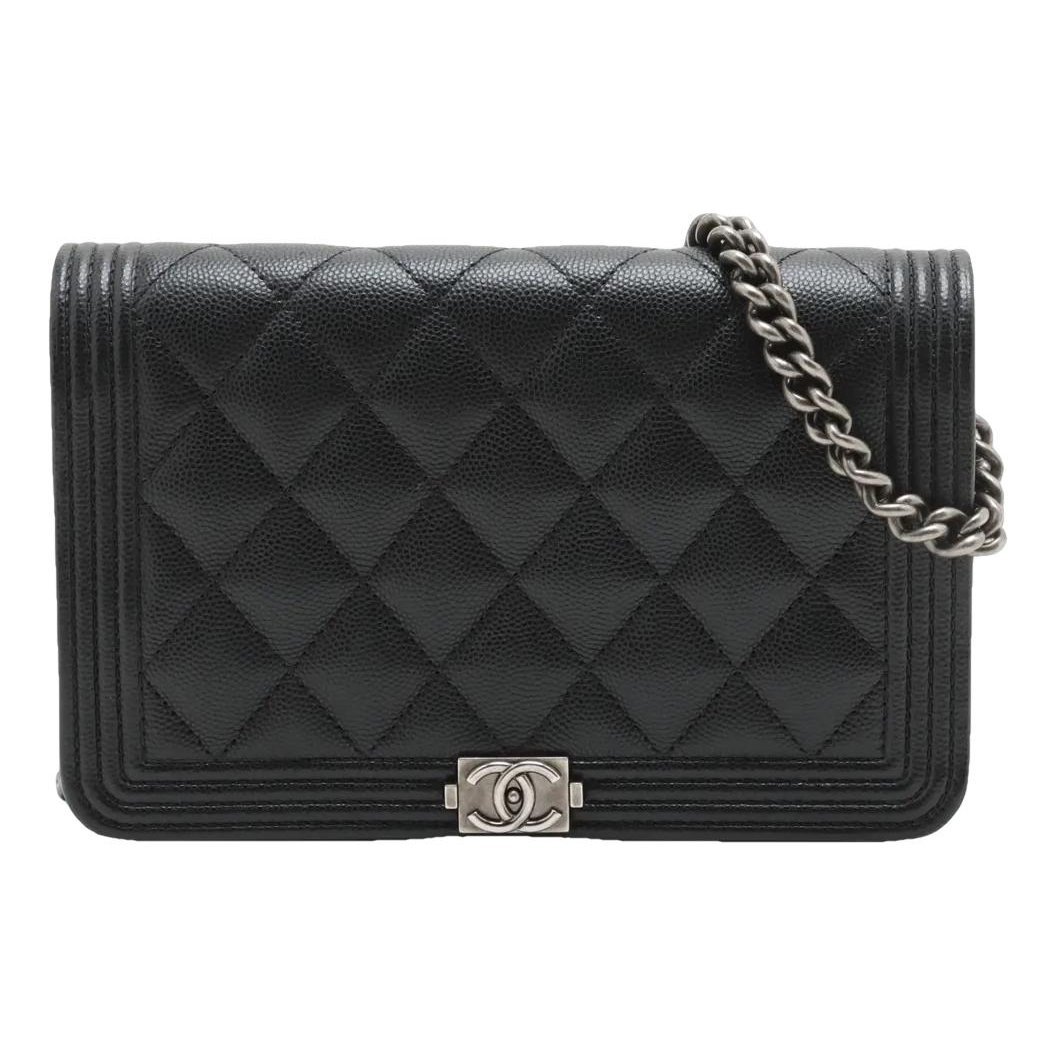 Wallet On Chain Boy leather crossbody bag