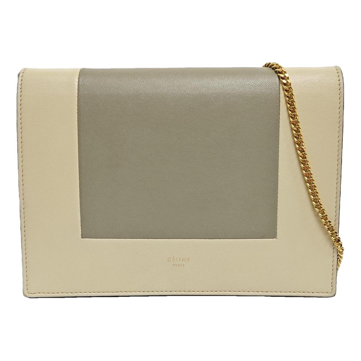 Frame leather handbag