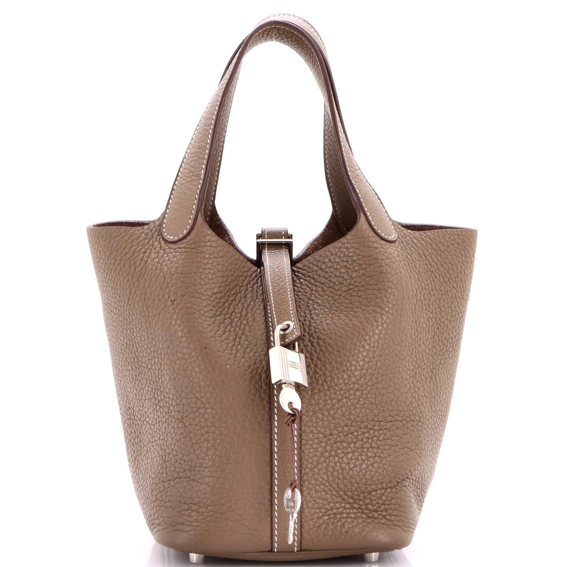 Picotin leather handbag