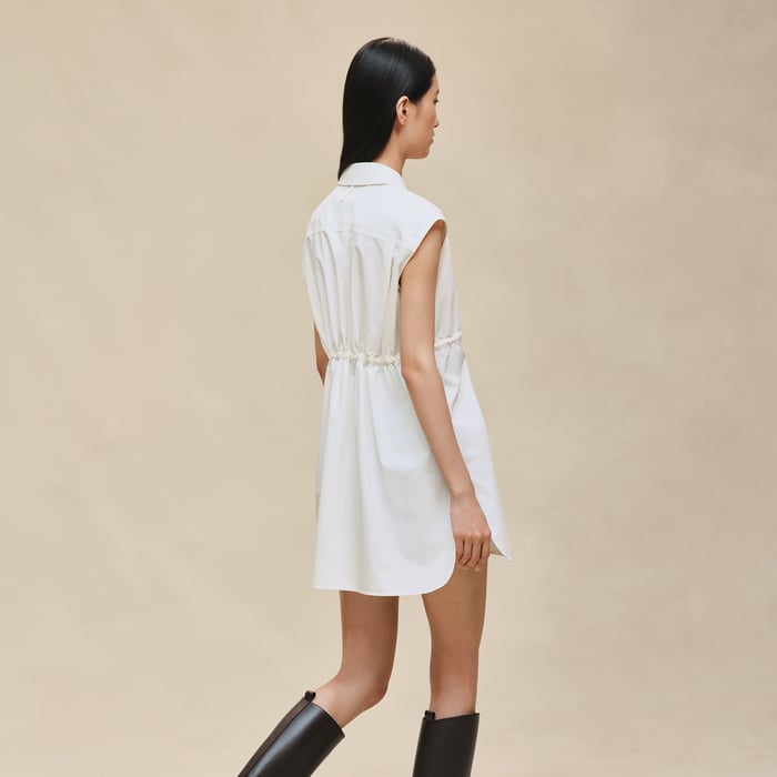 Blanc Cassé Sleeveless Drawstring Shirt