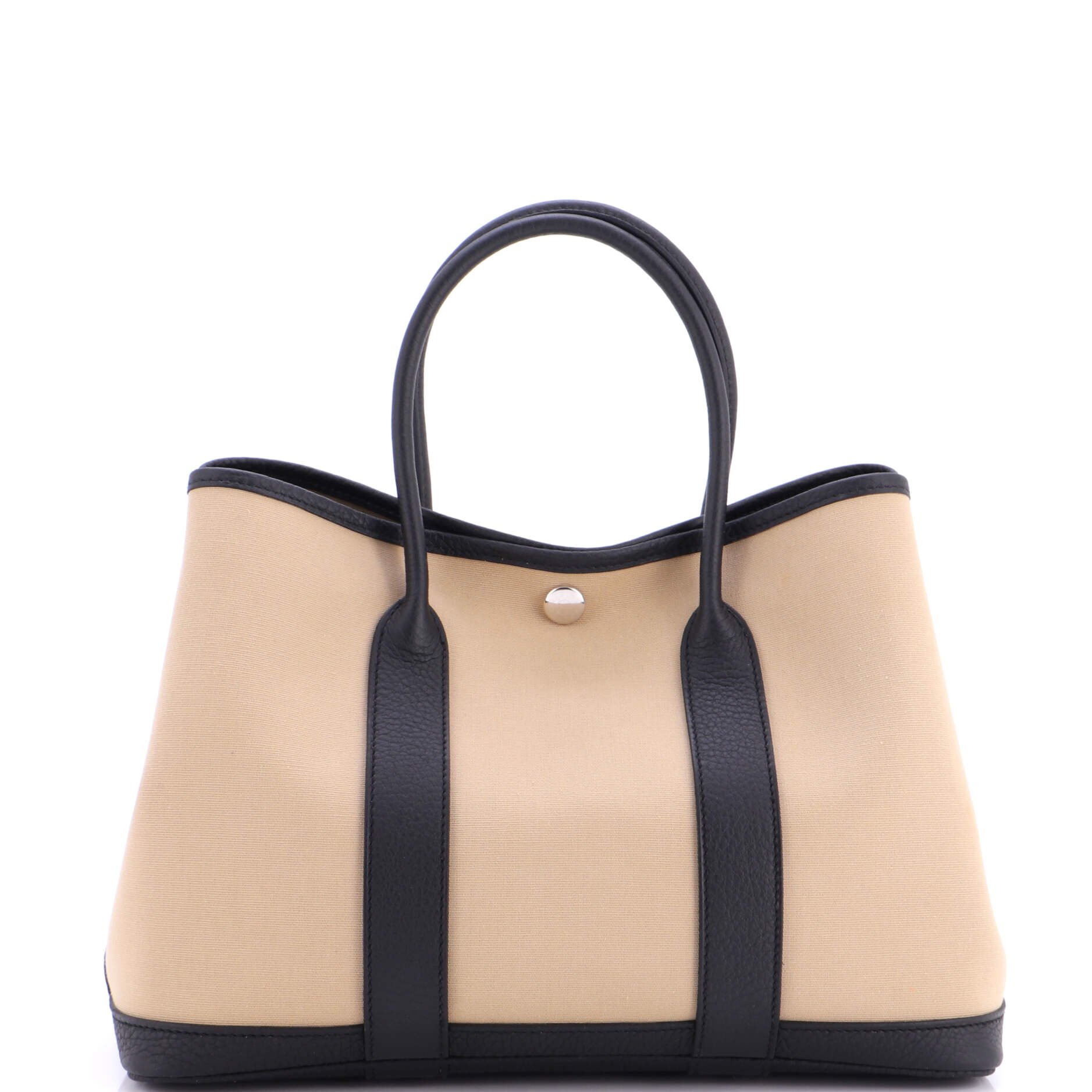 Garden Party Tote Toile and Leather 30