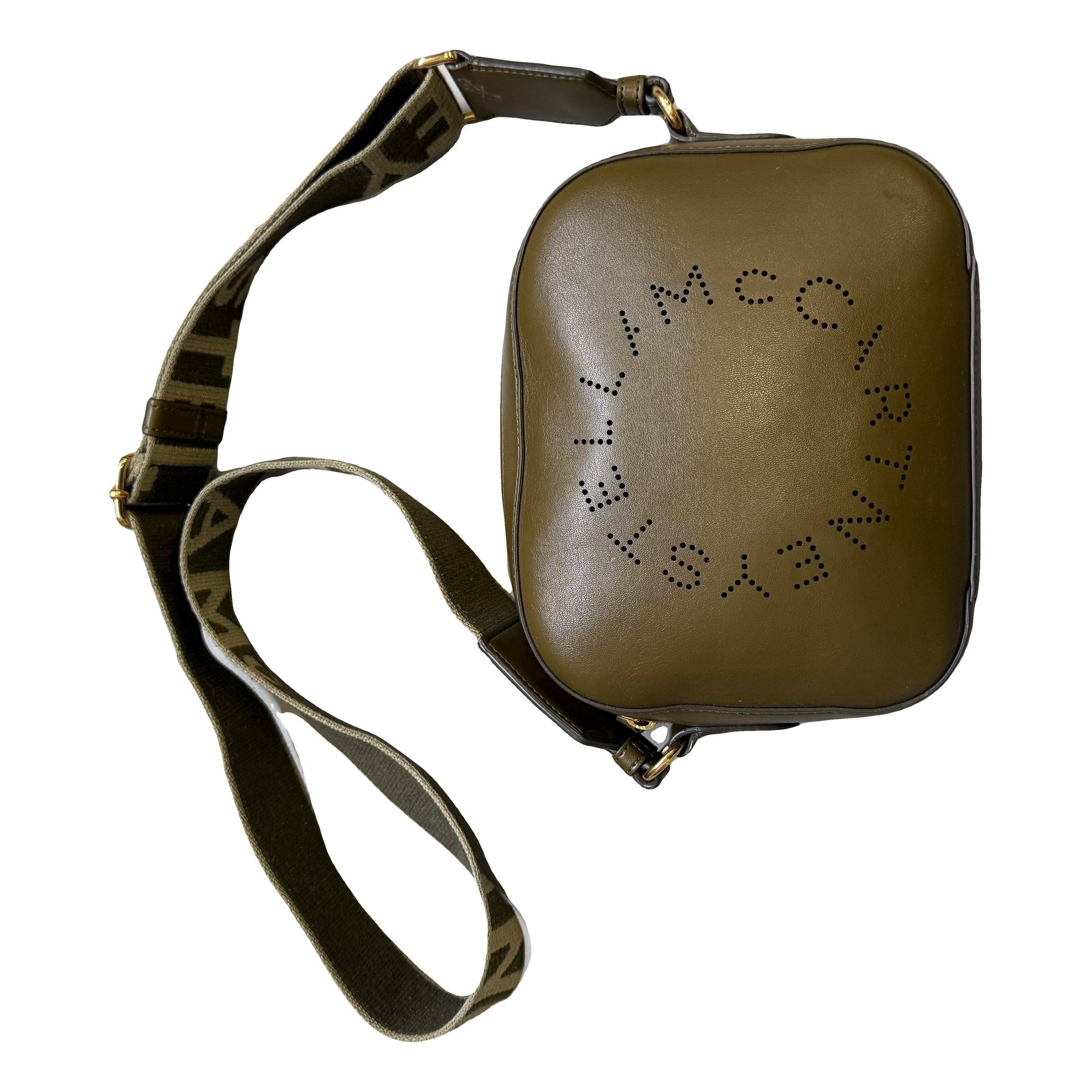 Logo vegan leather crossbody bag