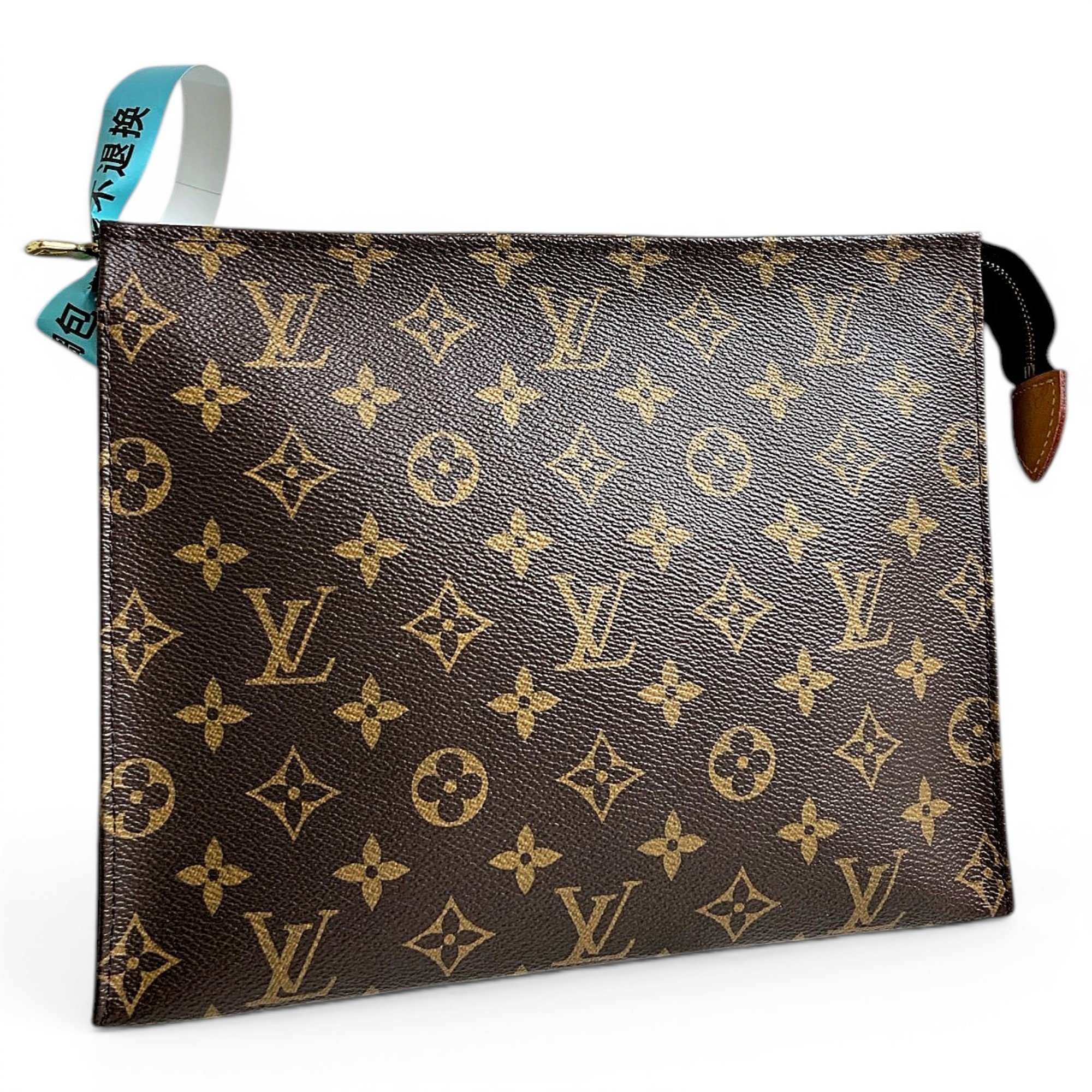 Leather clutch bag