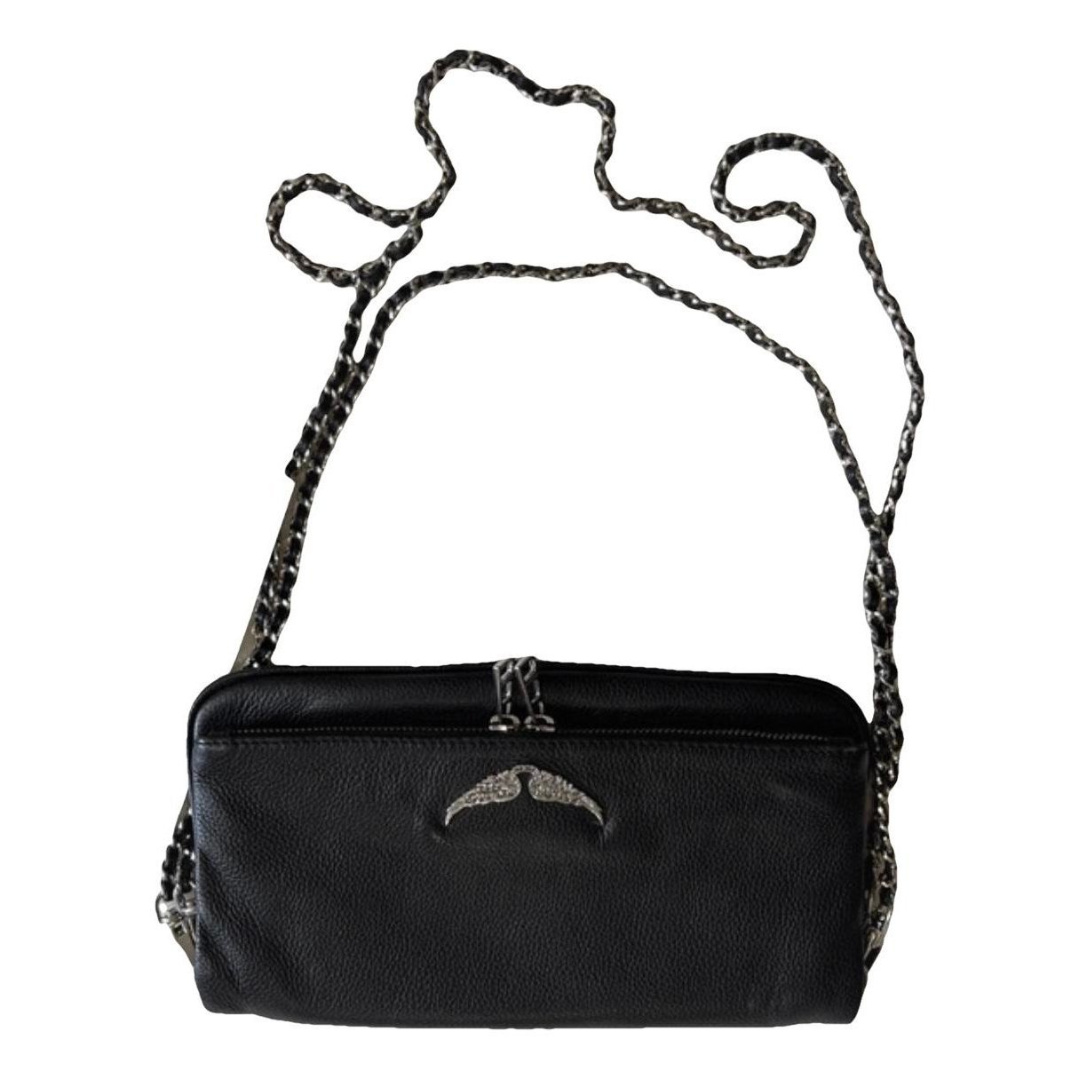 Rock leather clutch bag