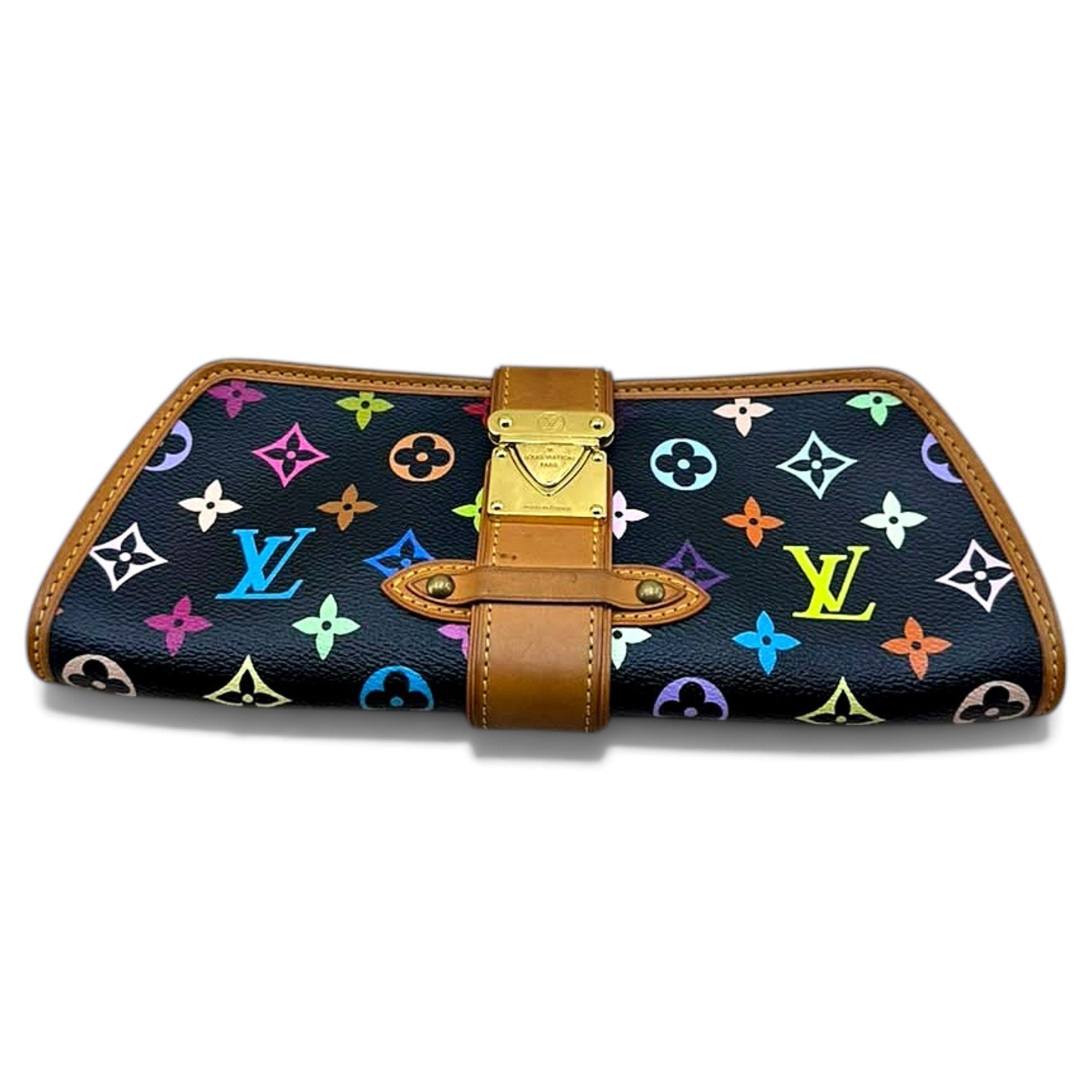 Leather clutch bag