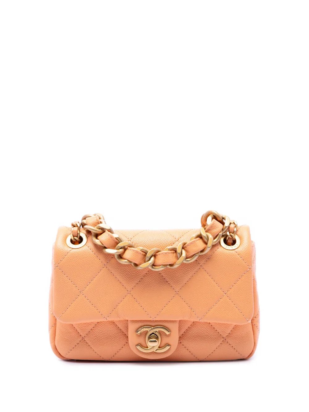 2021-2026 Mini CC Quilted Caviar Single Flap crossbody bag