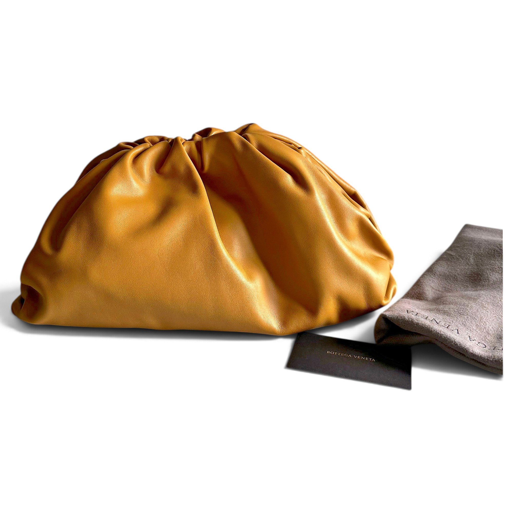 Pouch leather clutch bag