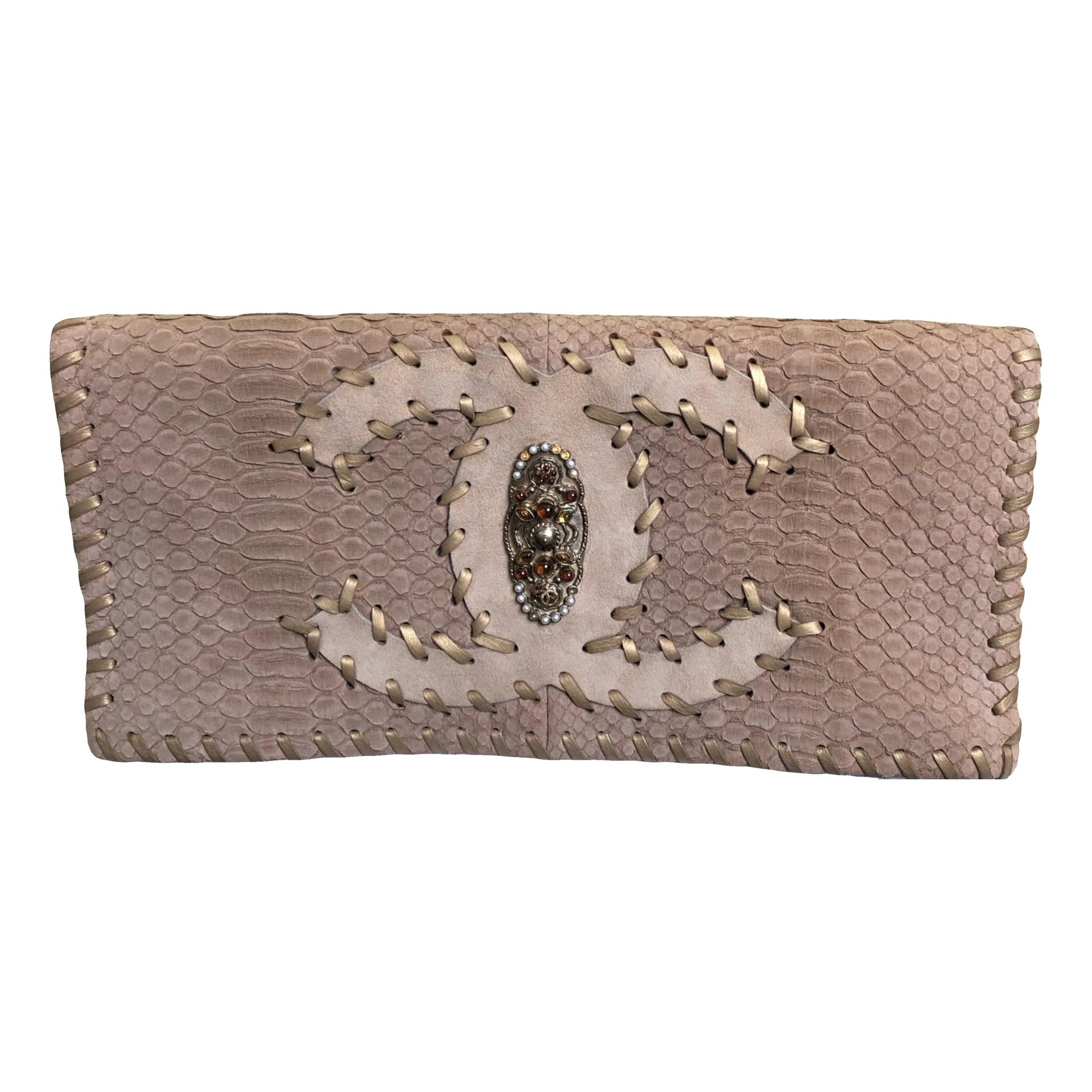 Leather clutch bag