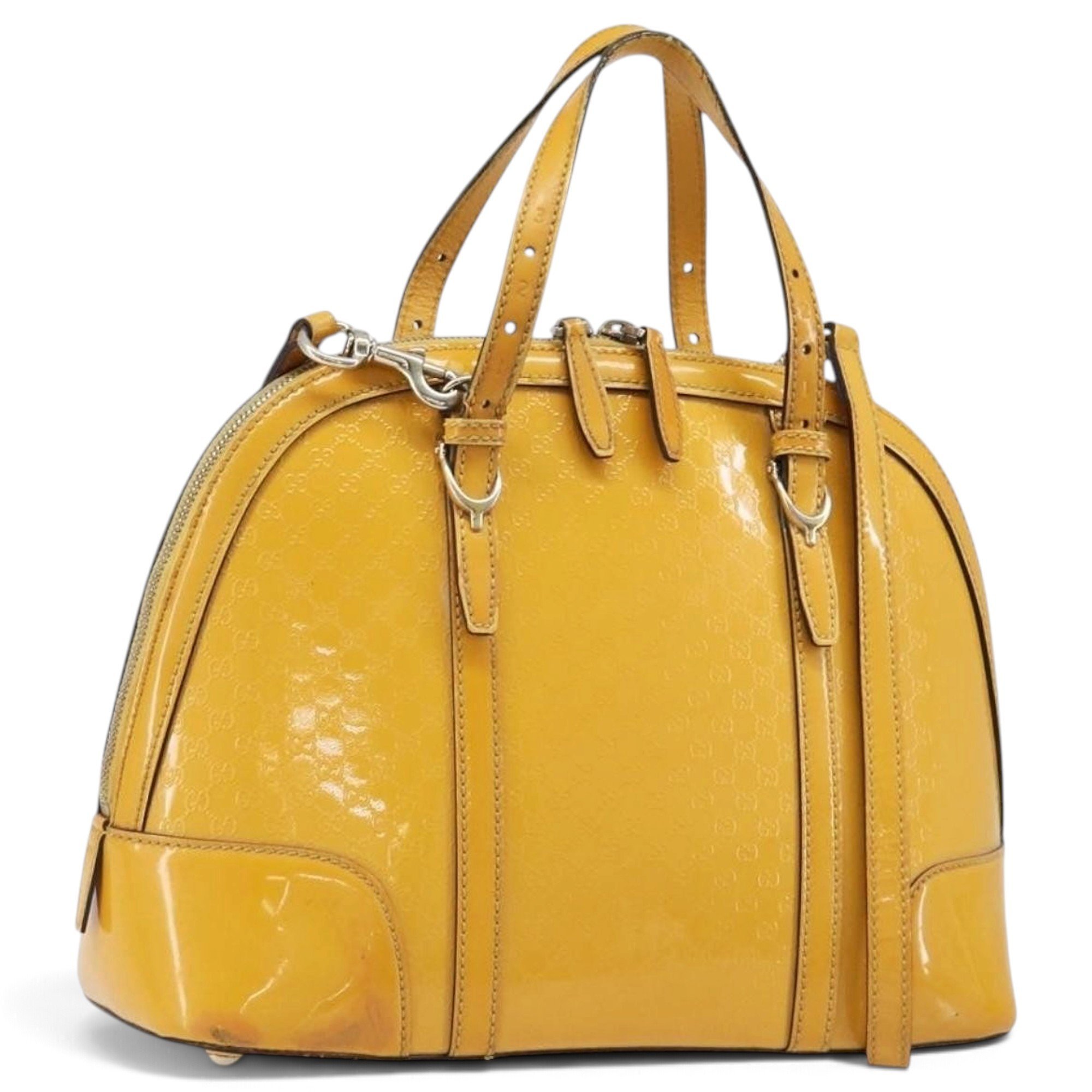 Patent leather handbag