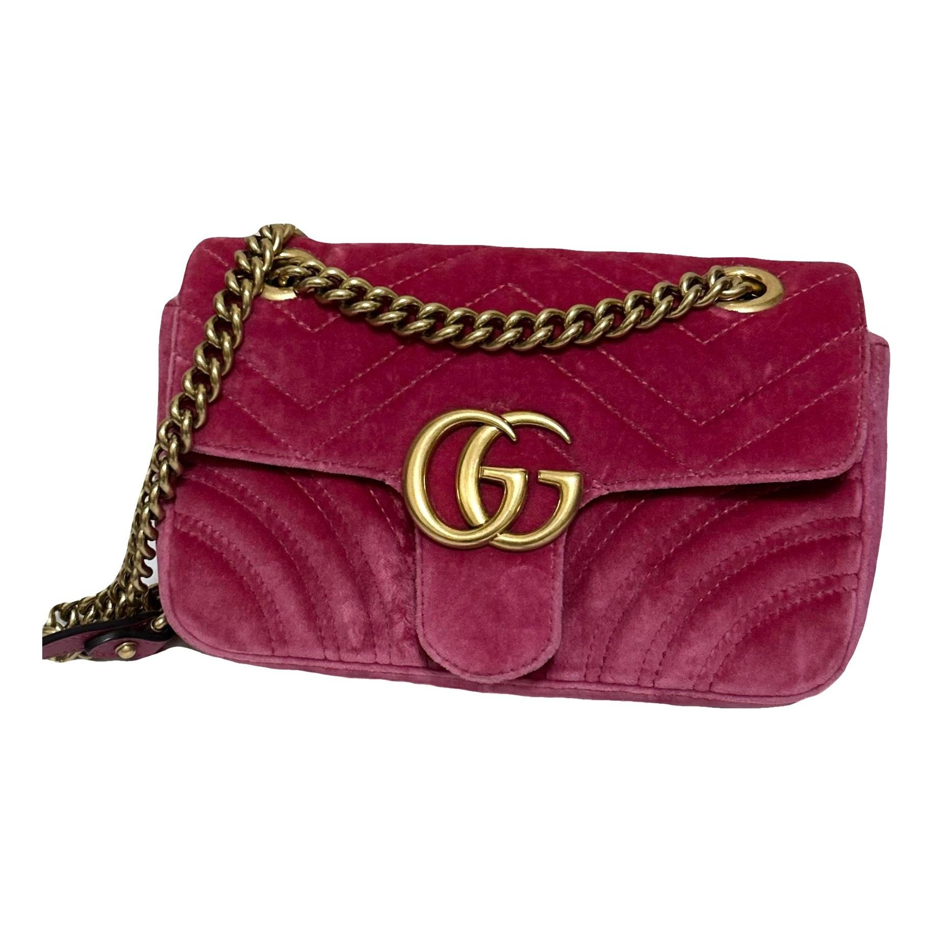 GG Marmont Flap velvet crossbody bag
