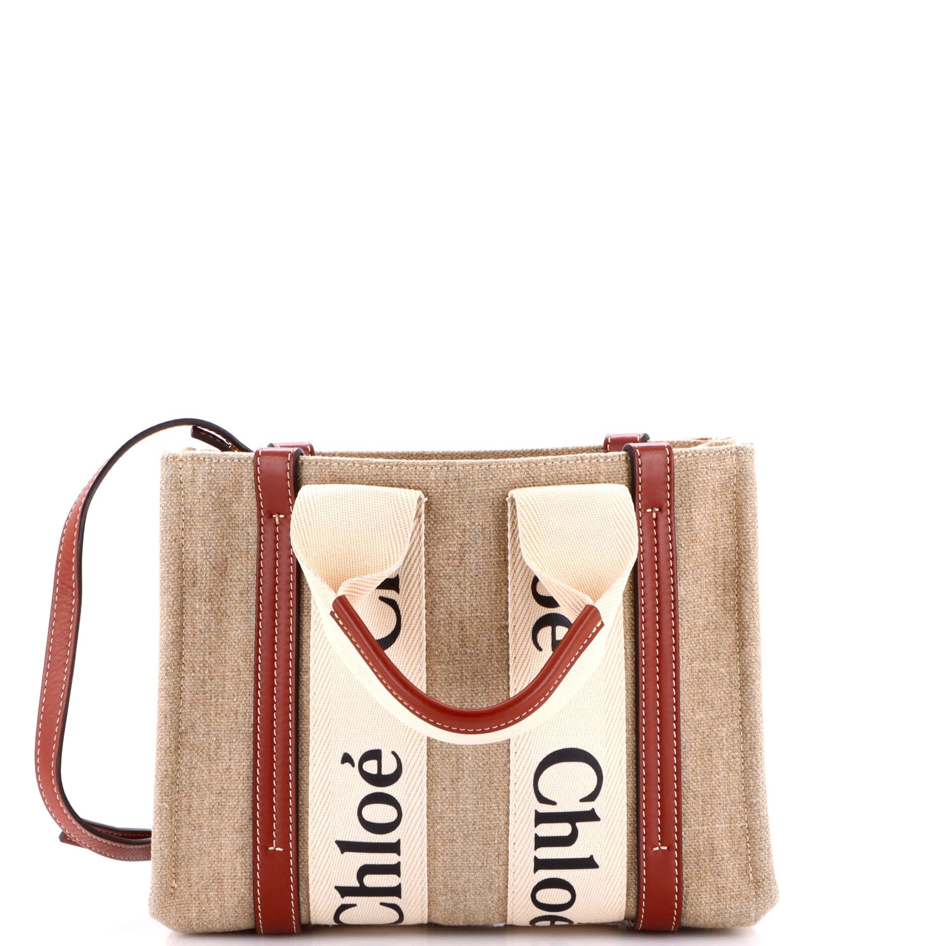 Woody Convertible Tote Canvas with Leather Small